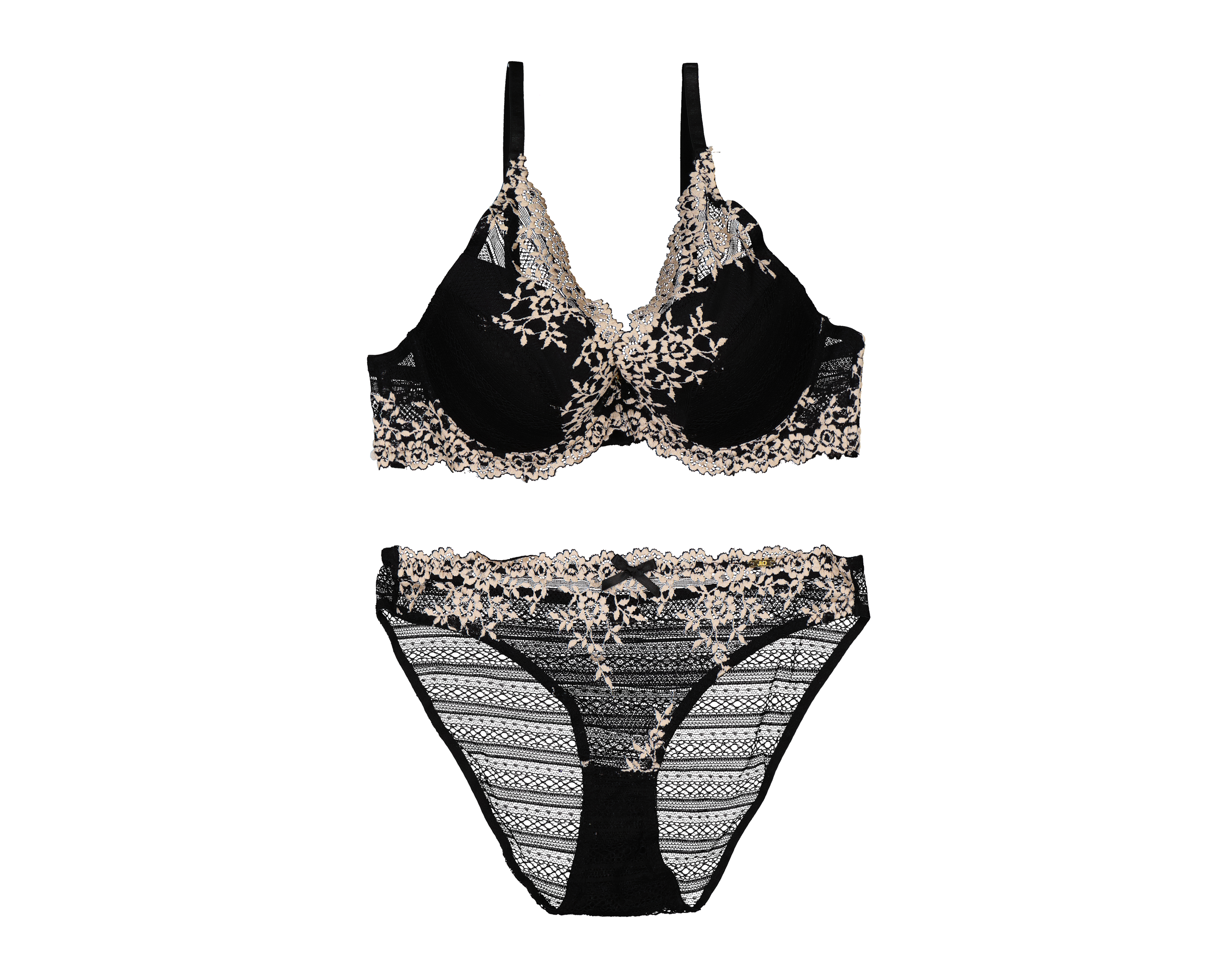 Foto 1 | Foto 1 | Coordinado de Encaje Jennifer Lopez Copa Completa para Mujer 2 Pack