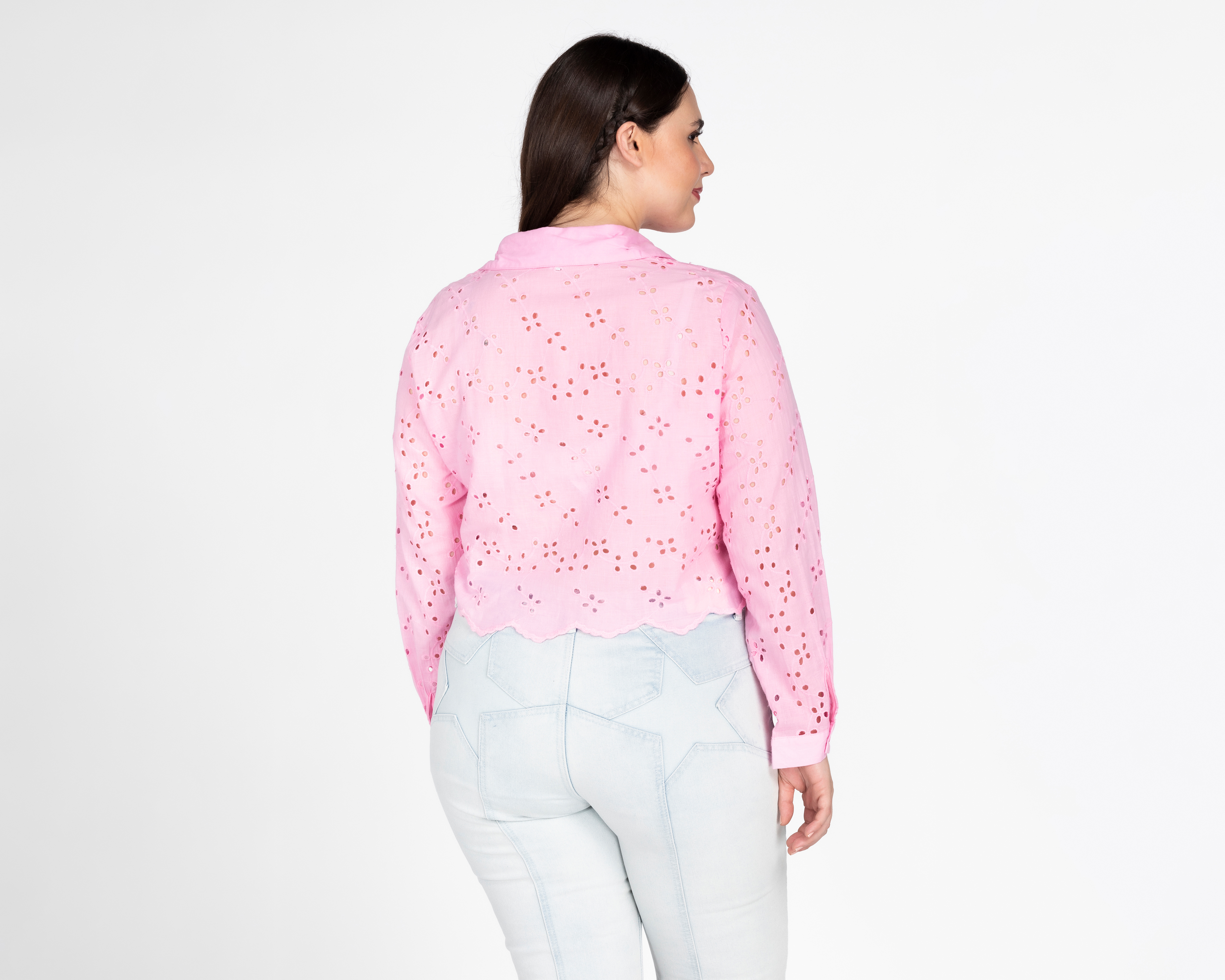 Foto 4 pulgar | Foto 3 | Blusa 18 Forever Rosa Manga Larga