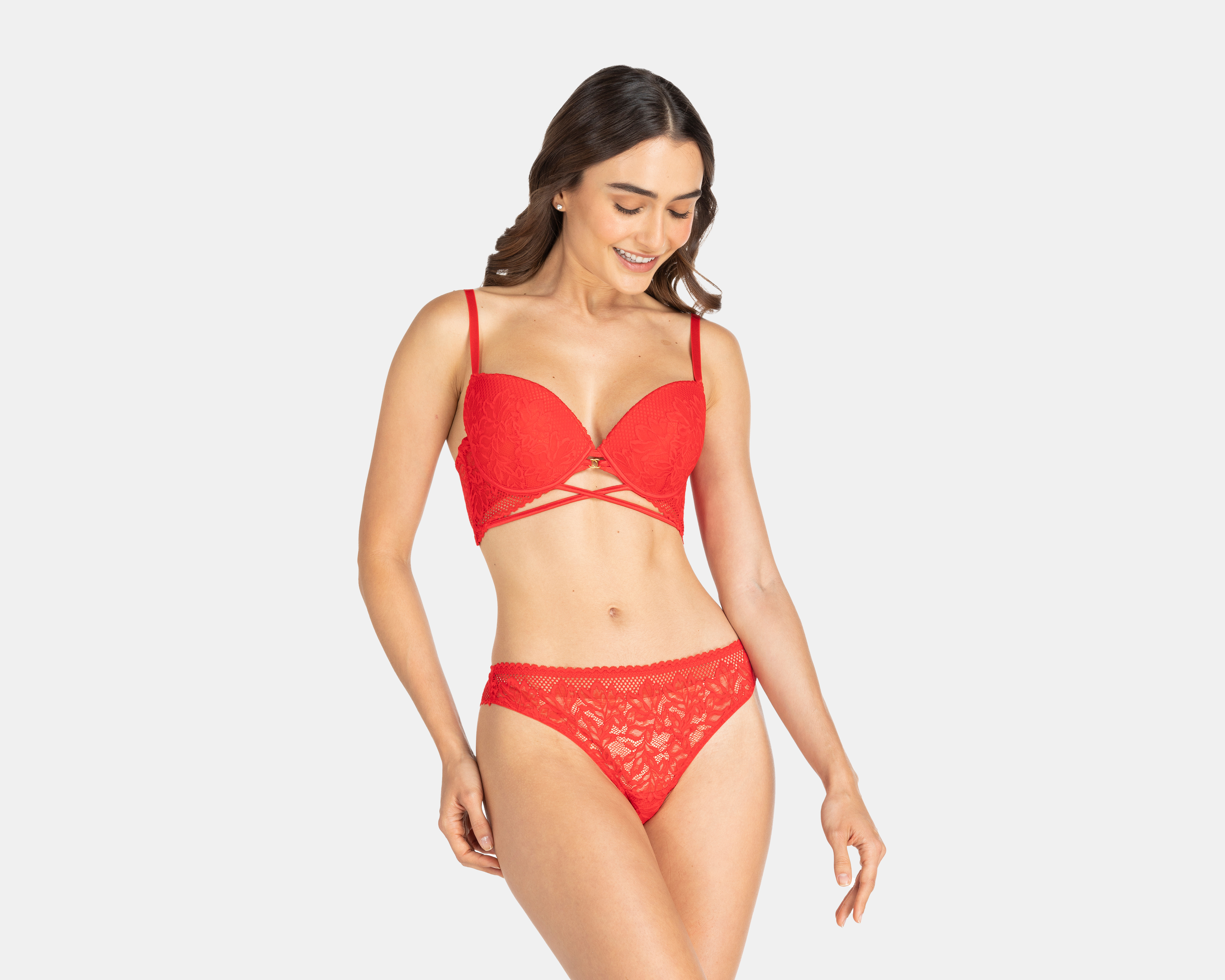 Coordinado de Encaje Beauty Secret Copa Completa para Mujer 2 Pack