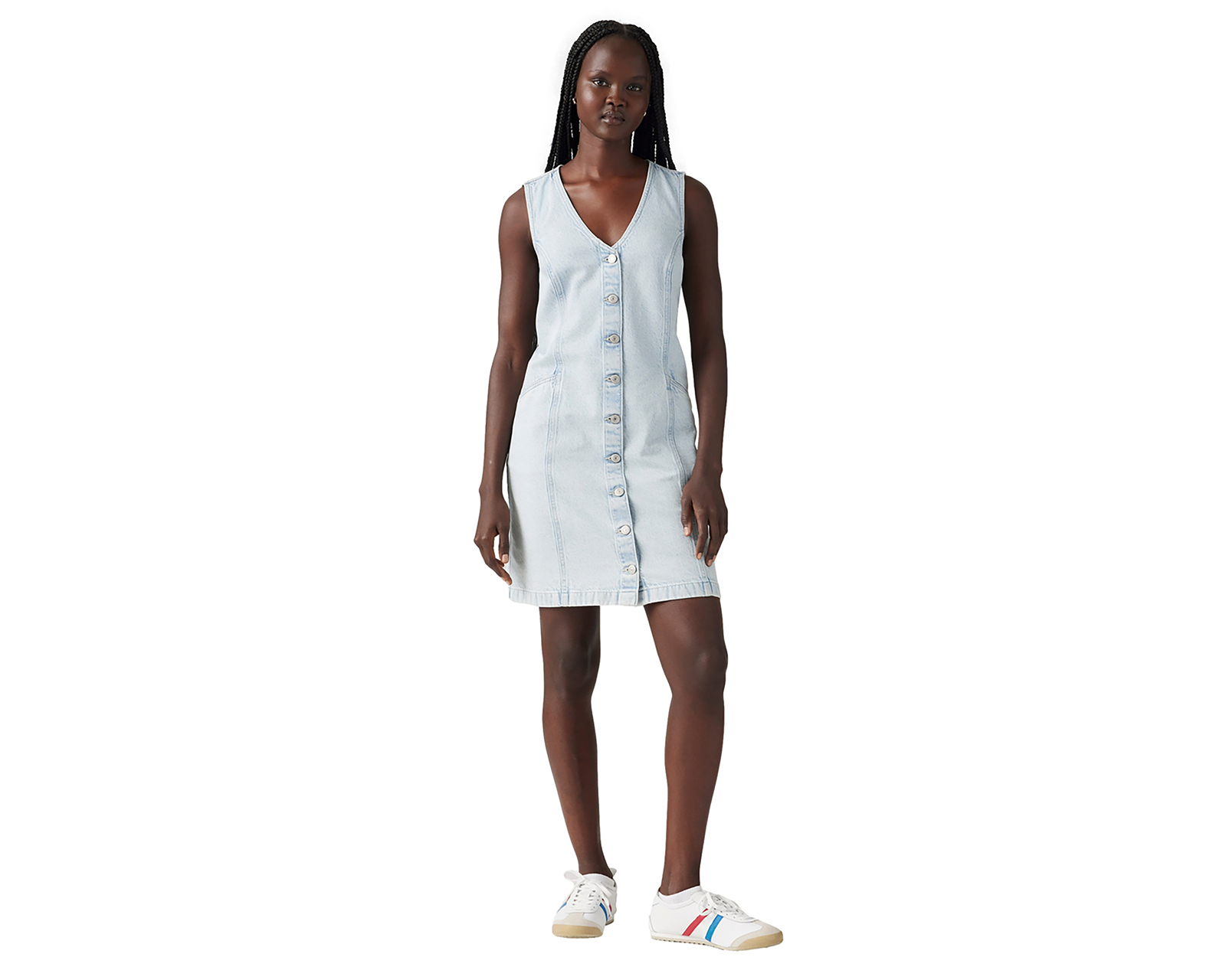 Vestido Casual Levi's de Mezclilla con Botones Azul para Mujer