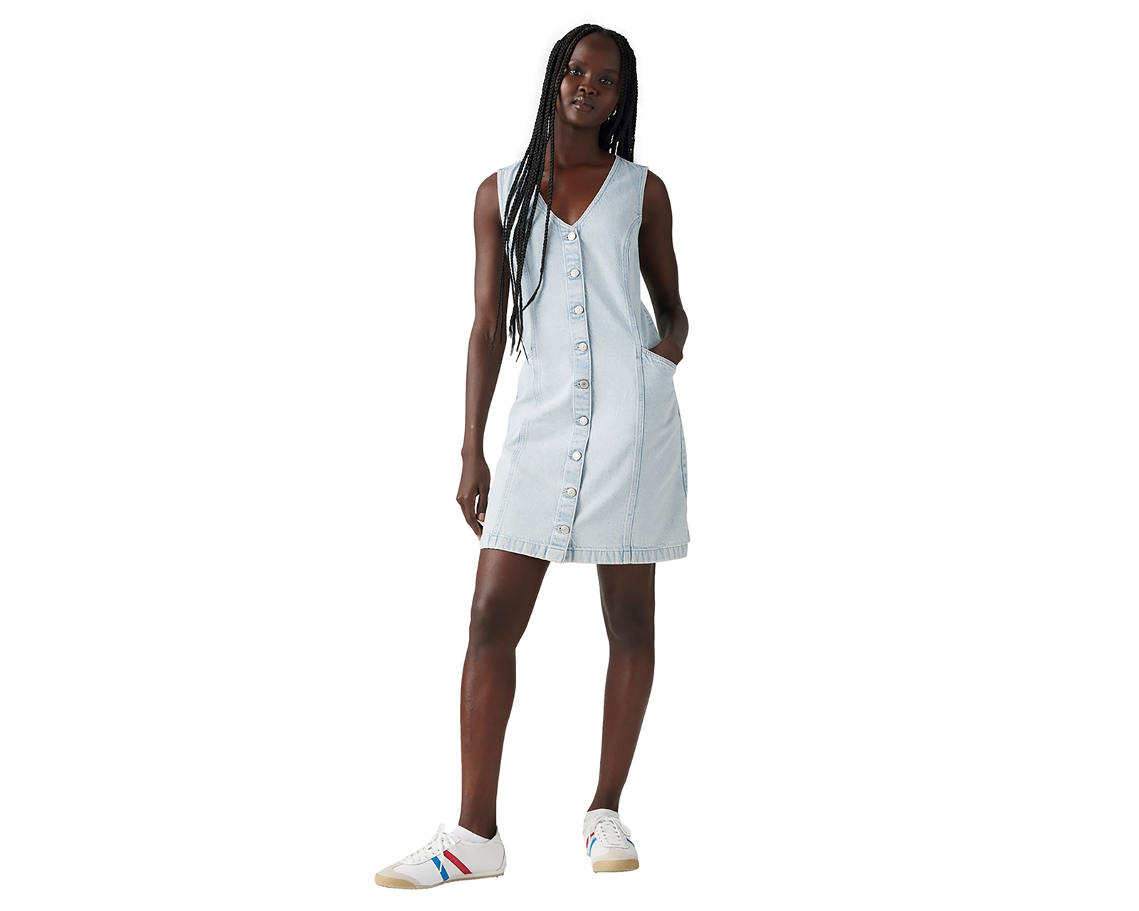 Foto 4 pulgar | Foto 3 | Vestido Casual Levi's de Mezclilla con Botones Azul para Mujer