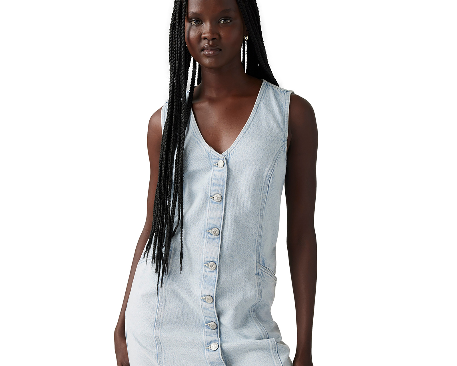 Foto 5 pulgar | Foto 4 | Vestido Casual Levi's de Mezclilla con Botones Azul para Mujer