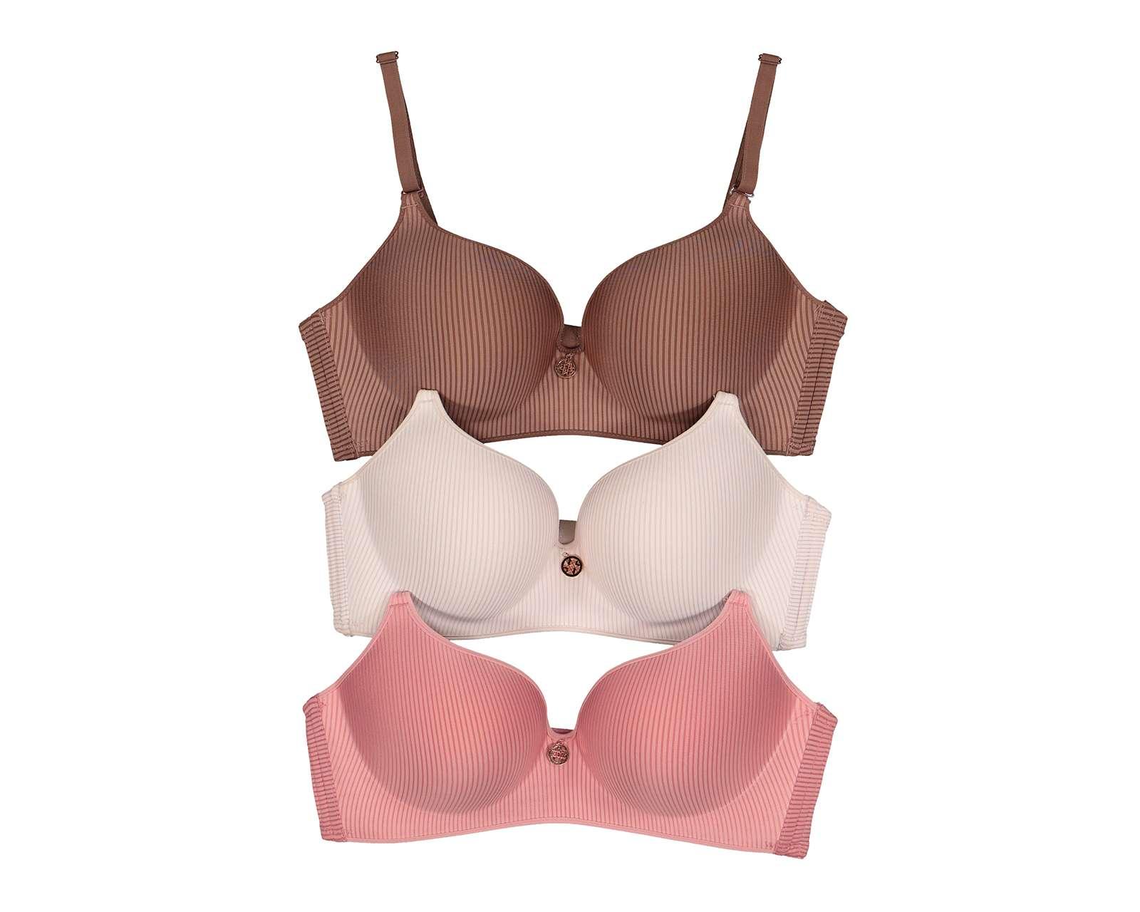 Brasier con Varilla Beauty Secret Media Copa para Mujer 3 Pack