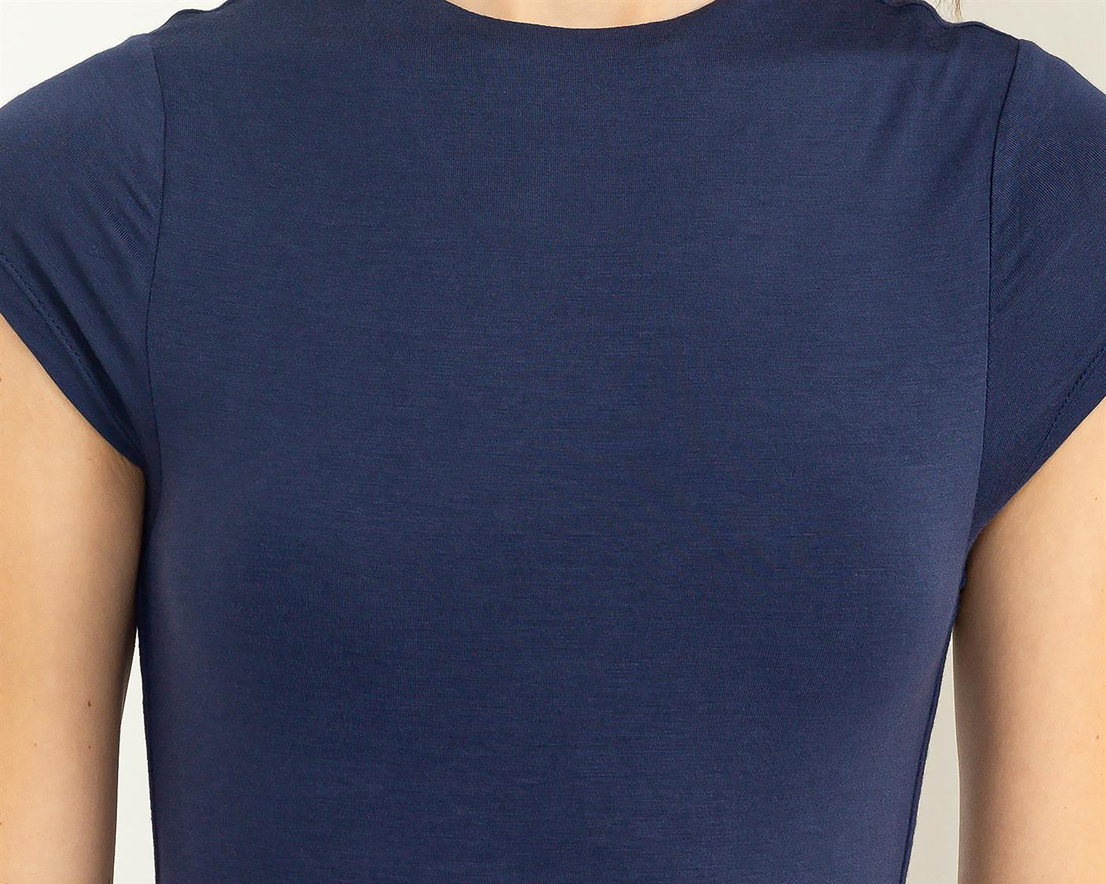 Foto 7 pulgar | Foto 6 | Vestido Refill Casual Midi Azul con Manga Corta