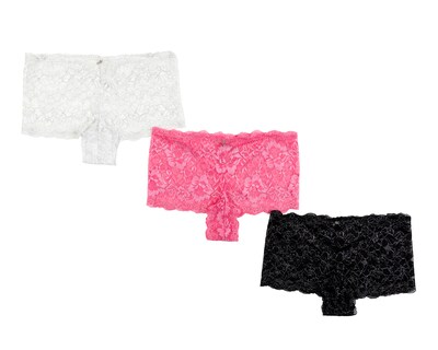 Foto 1 | Foto 1 | Bóxers con Encaje Bebe para Mujer 3 Piezas