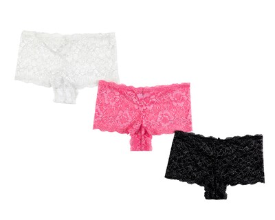 Foto 2 | Foto 2 | Bóxers con Encaje Bebe para Mujer 3 Piezas