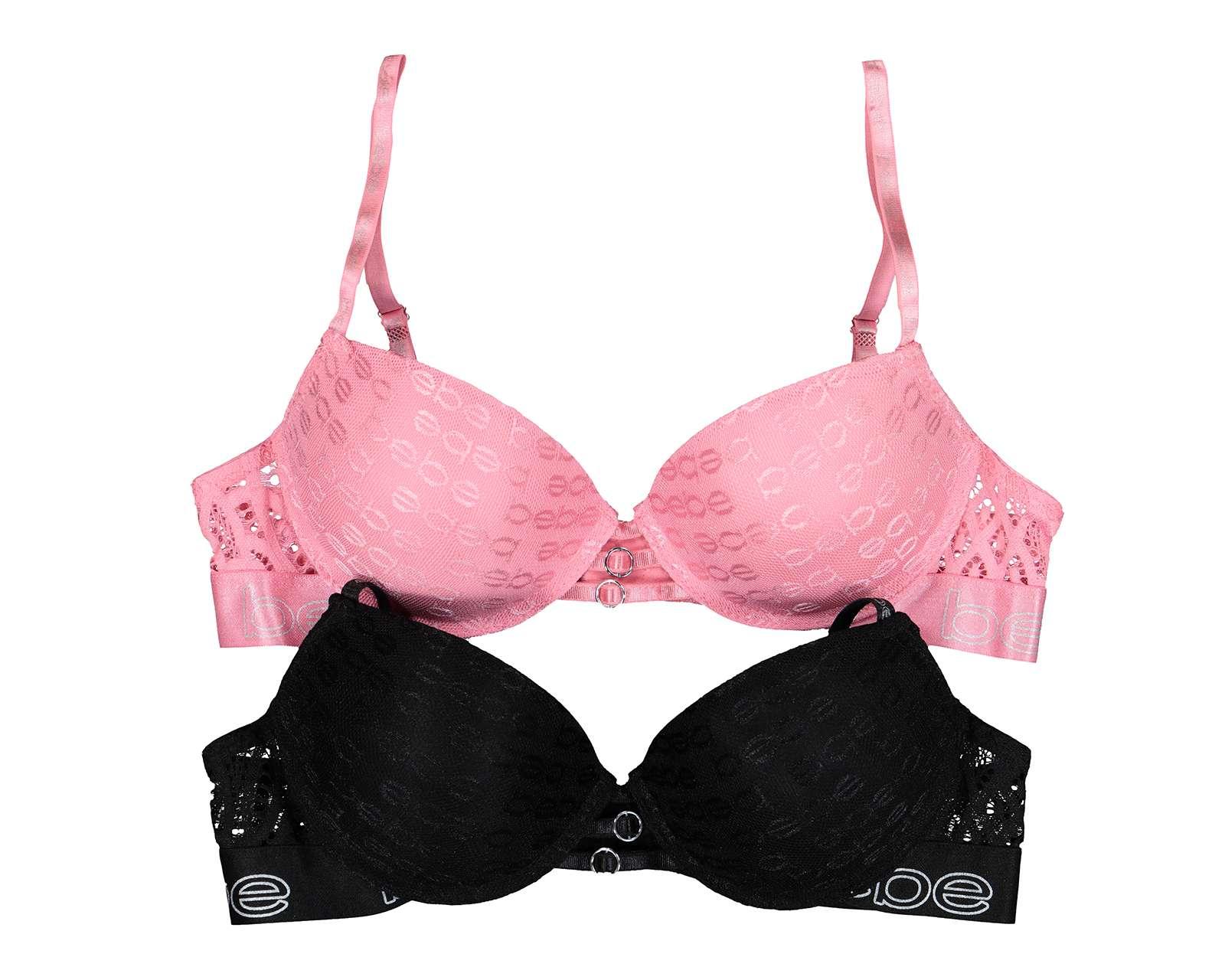 Brasier con Encaje Bebe Push Up para Mujer 2 Piezas