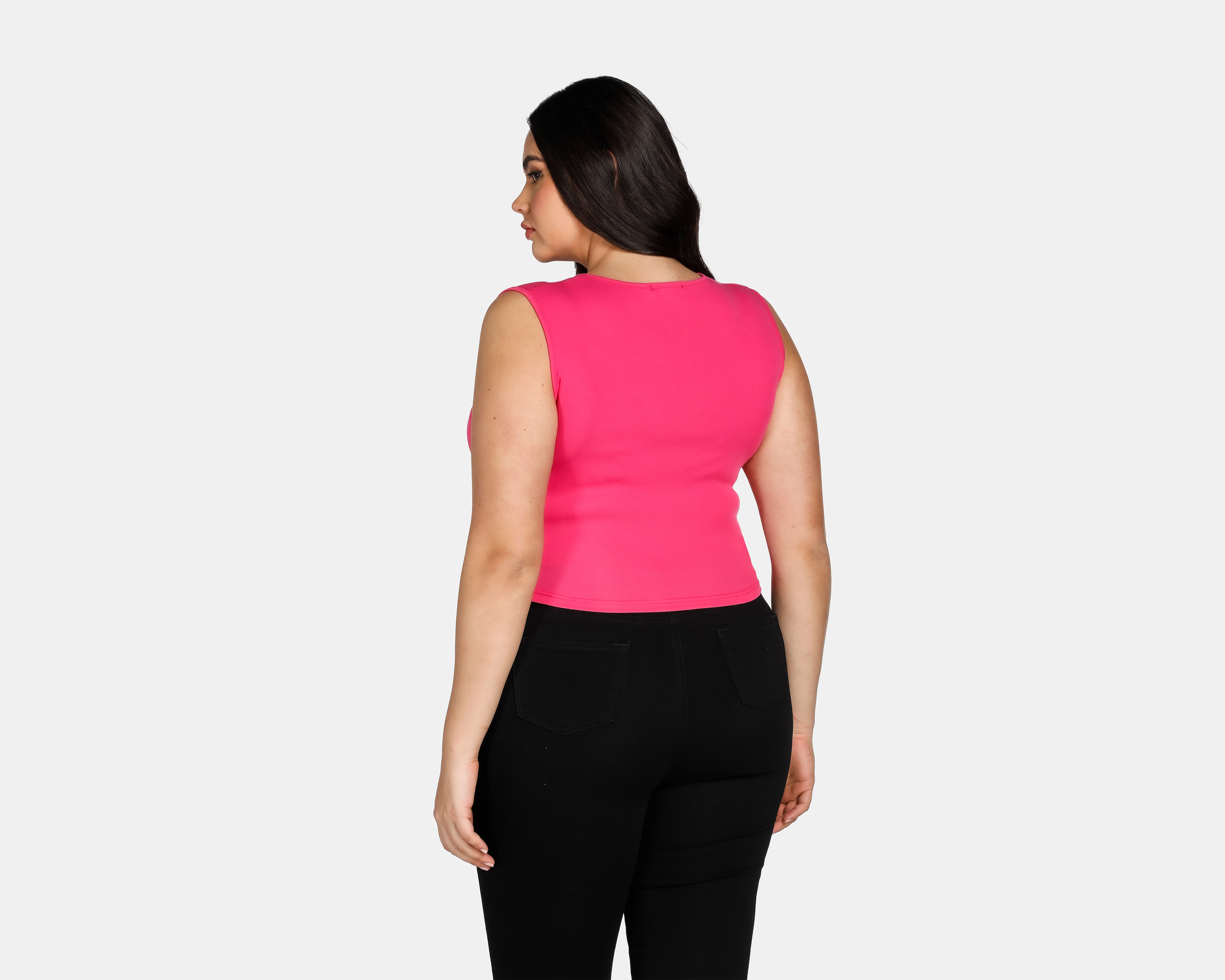 Foto 4 pulgar | Foto 3 | Blusa Thiner sin Mangas con Cruzado Frontal