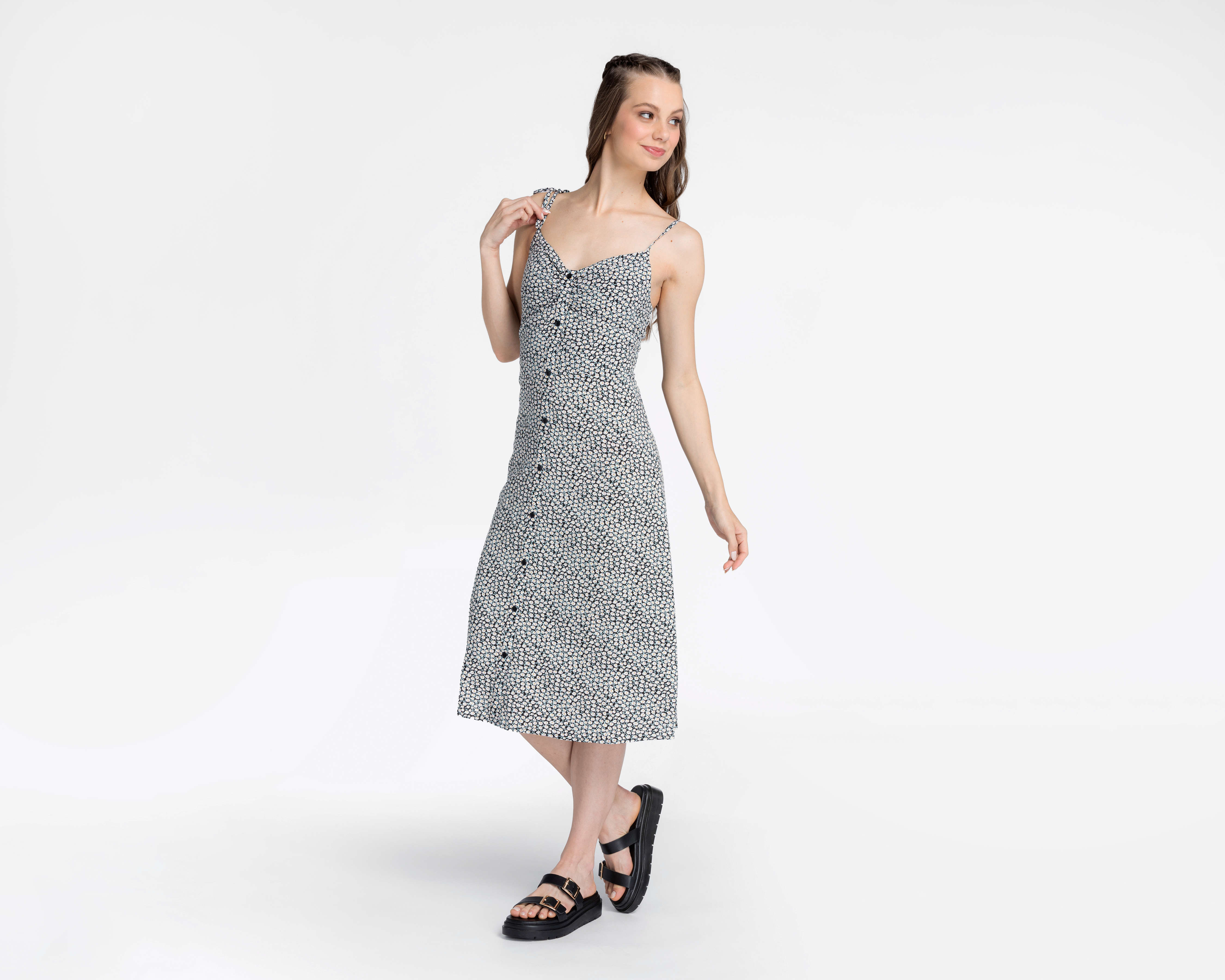 Vestido 18 Forever Casual de Tirantes con Estampado Floral