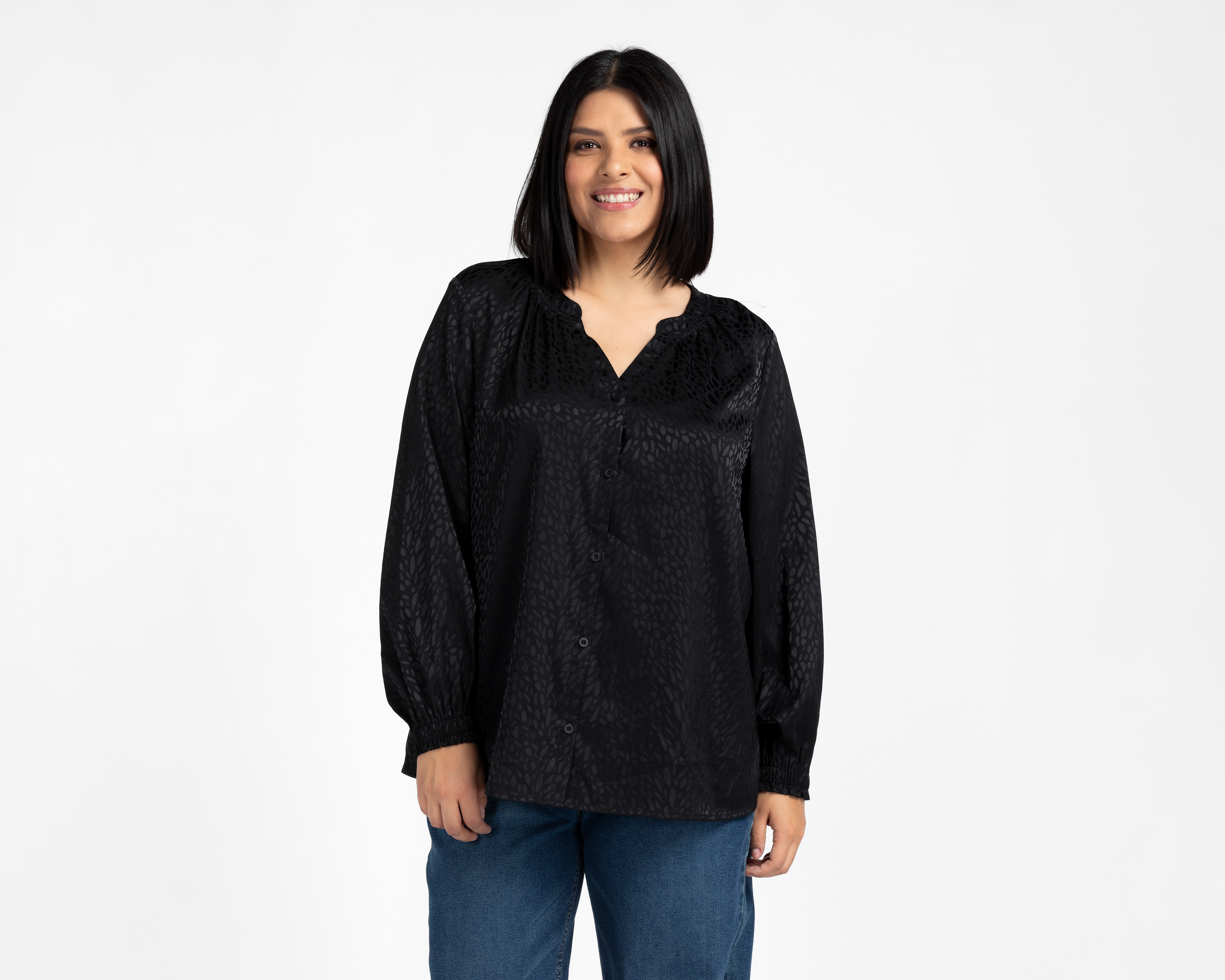 Foto 2 pulgar | Foto 1 | Blusa Manga Larga Sahara para Mujer