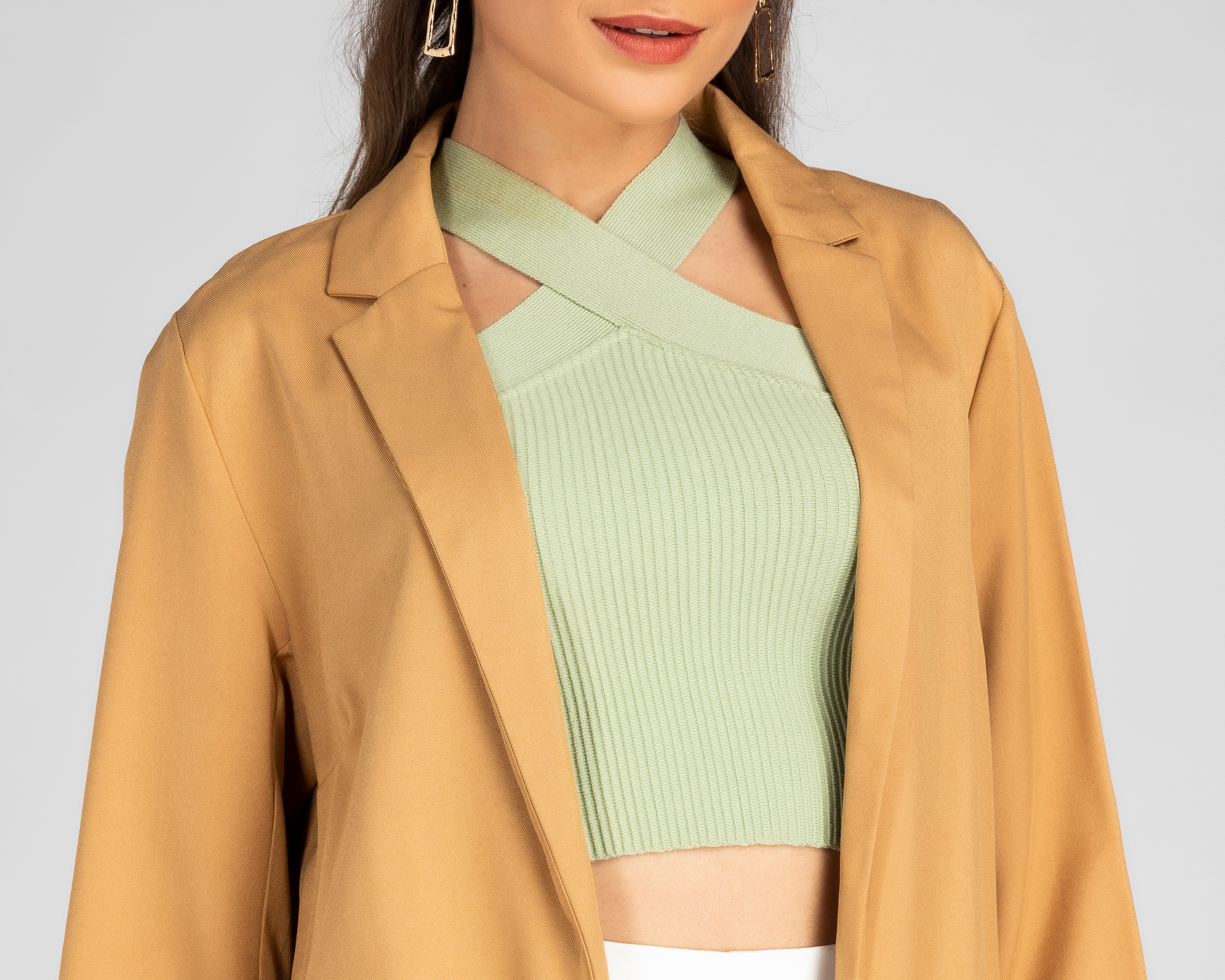 Foto 4 | Foto 4 | Blazer Cuello V Sahara Manga 3/4