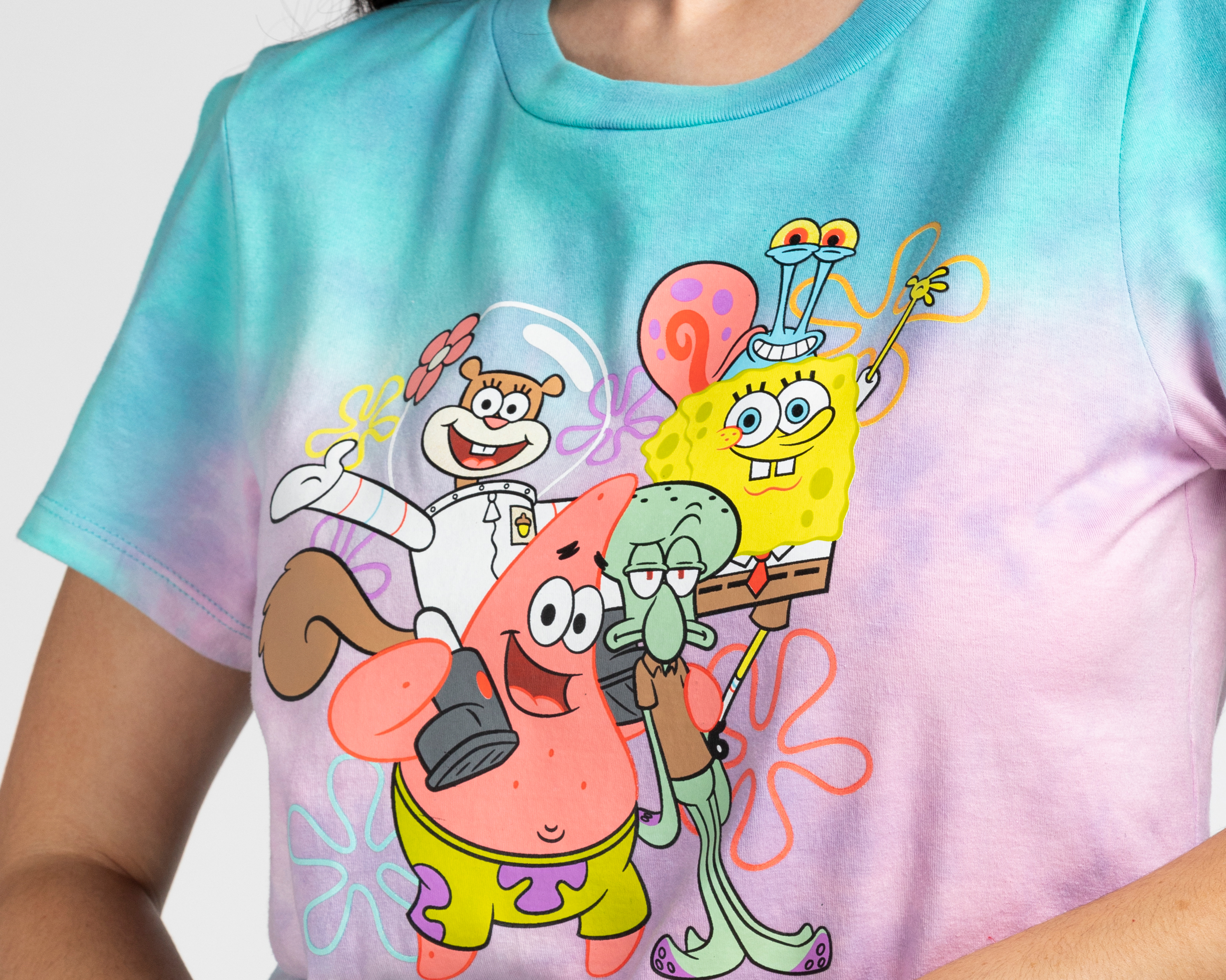 Foto 5 pulgar | Foto 4 | Playera Bob Esponja Manga Corta para Mujer