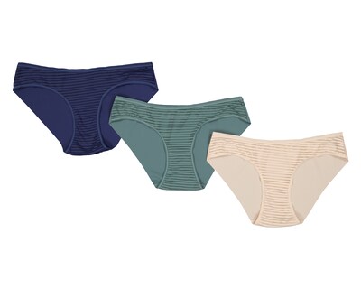 Foto 1 | Foto 1 | Pantaleta a Rayas Beauty Secret para Mujer 3 Piezas