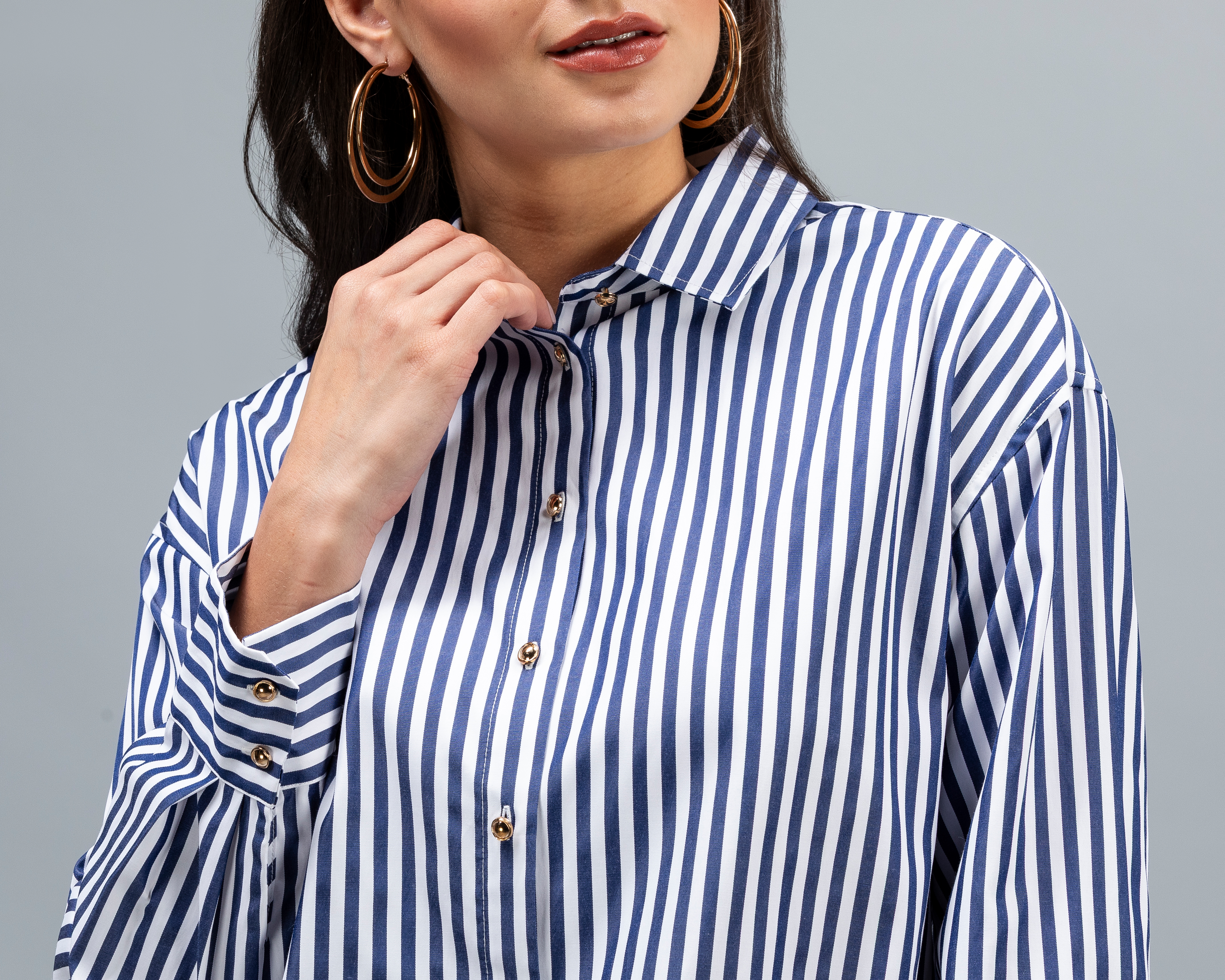 Foto 5 pulgar | Foto 4 | Blusa a Rayas Jennifer Lopez para Mujer