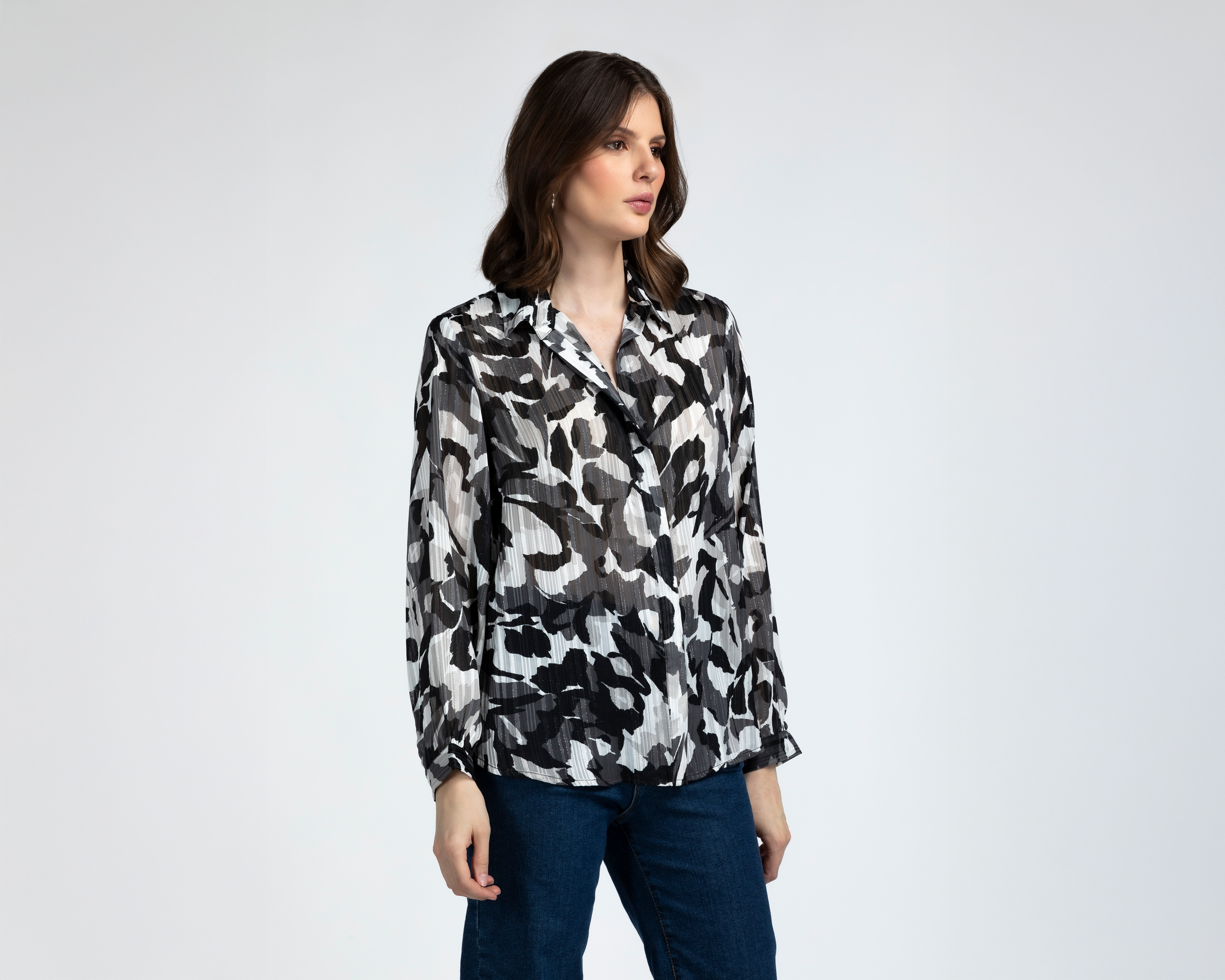 Blusa Sahara Manga Larga para Mujer