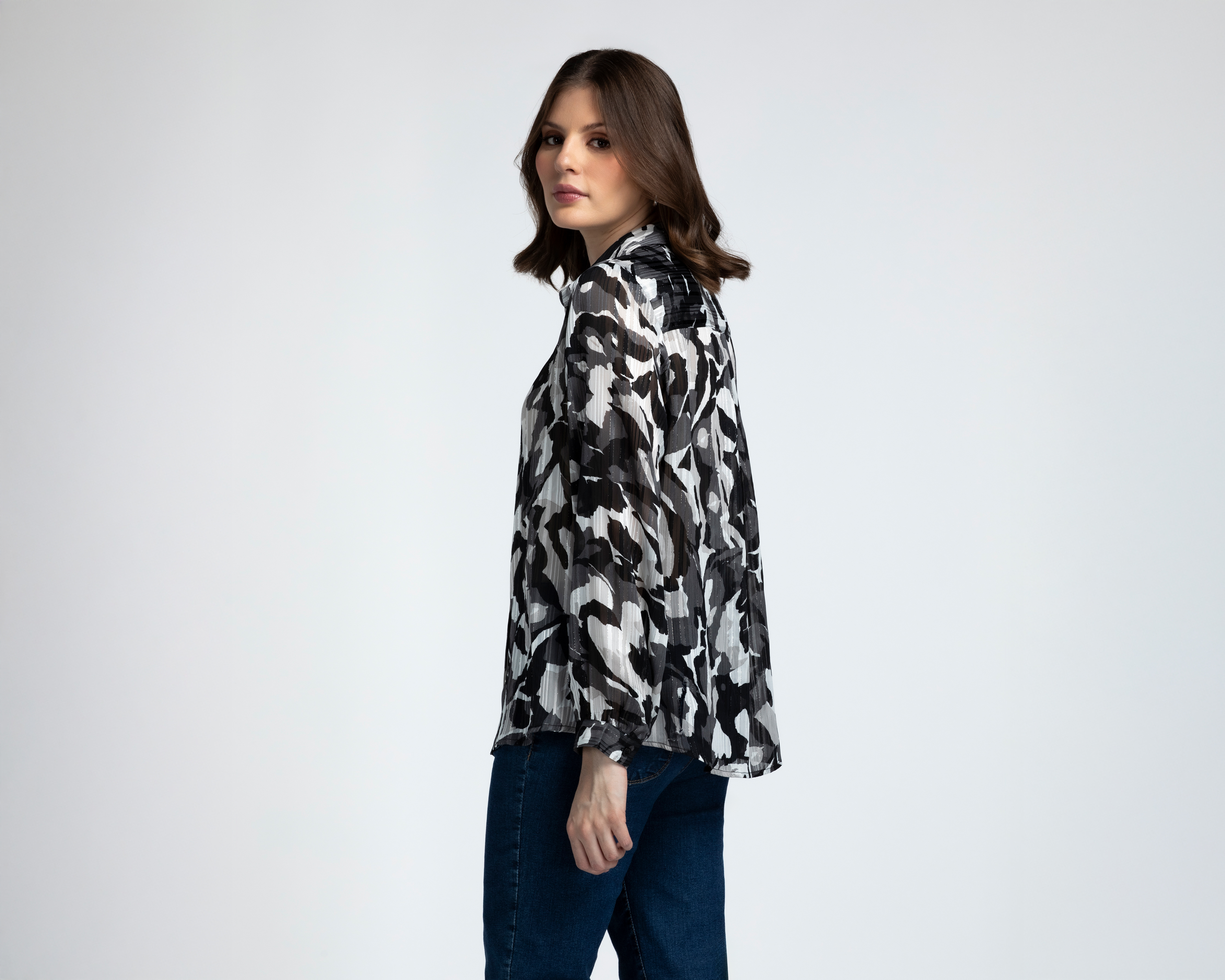 Foto 4 pulgar | Foto 3 | Blusa Sahara Manga Larga para Mujer