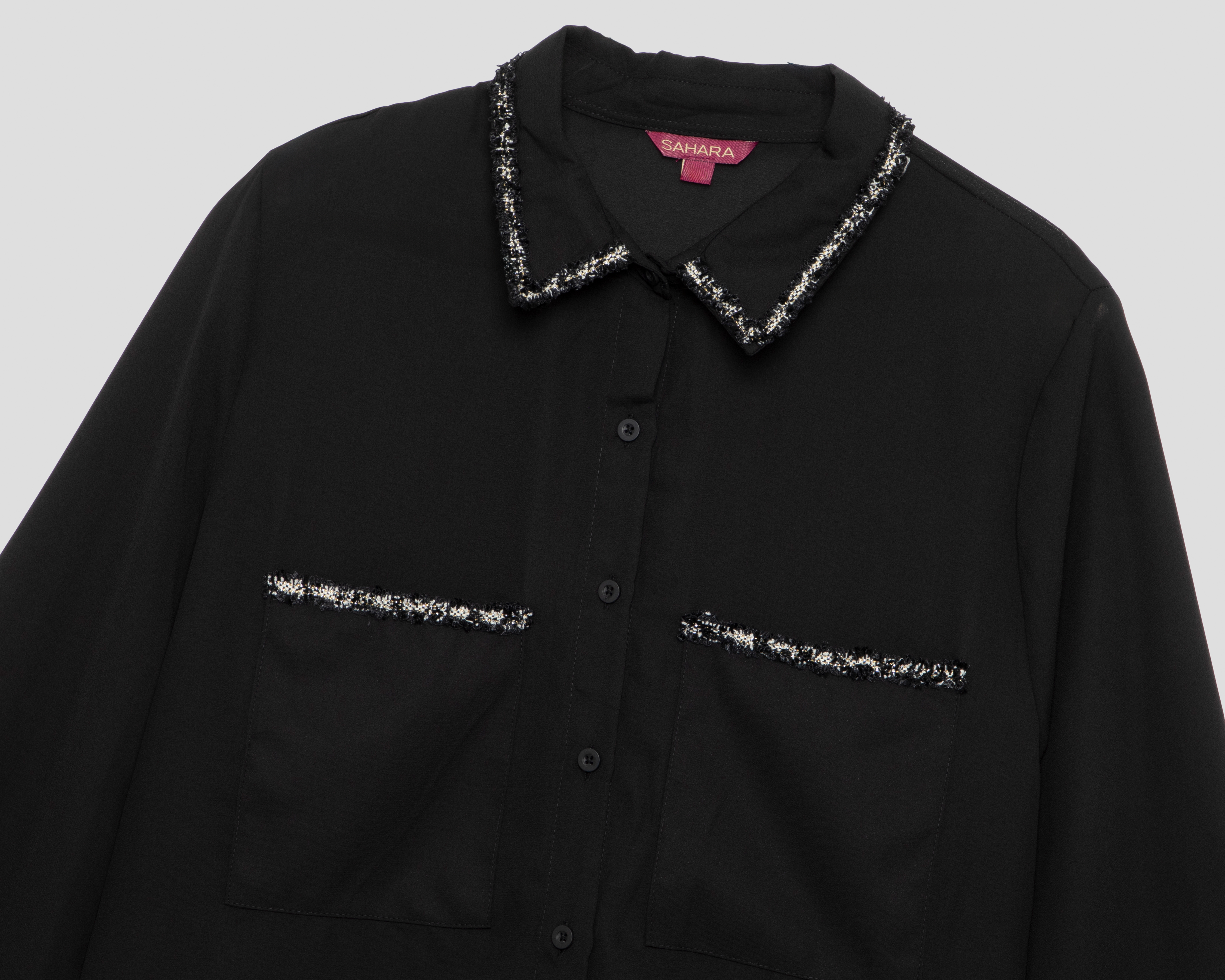 Foto 4 pulgar | Foto 3 | Blusa Negra Sahara para Mujer