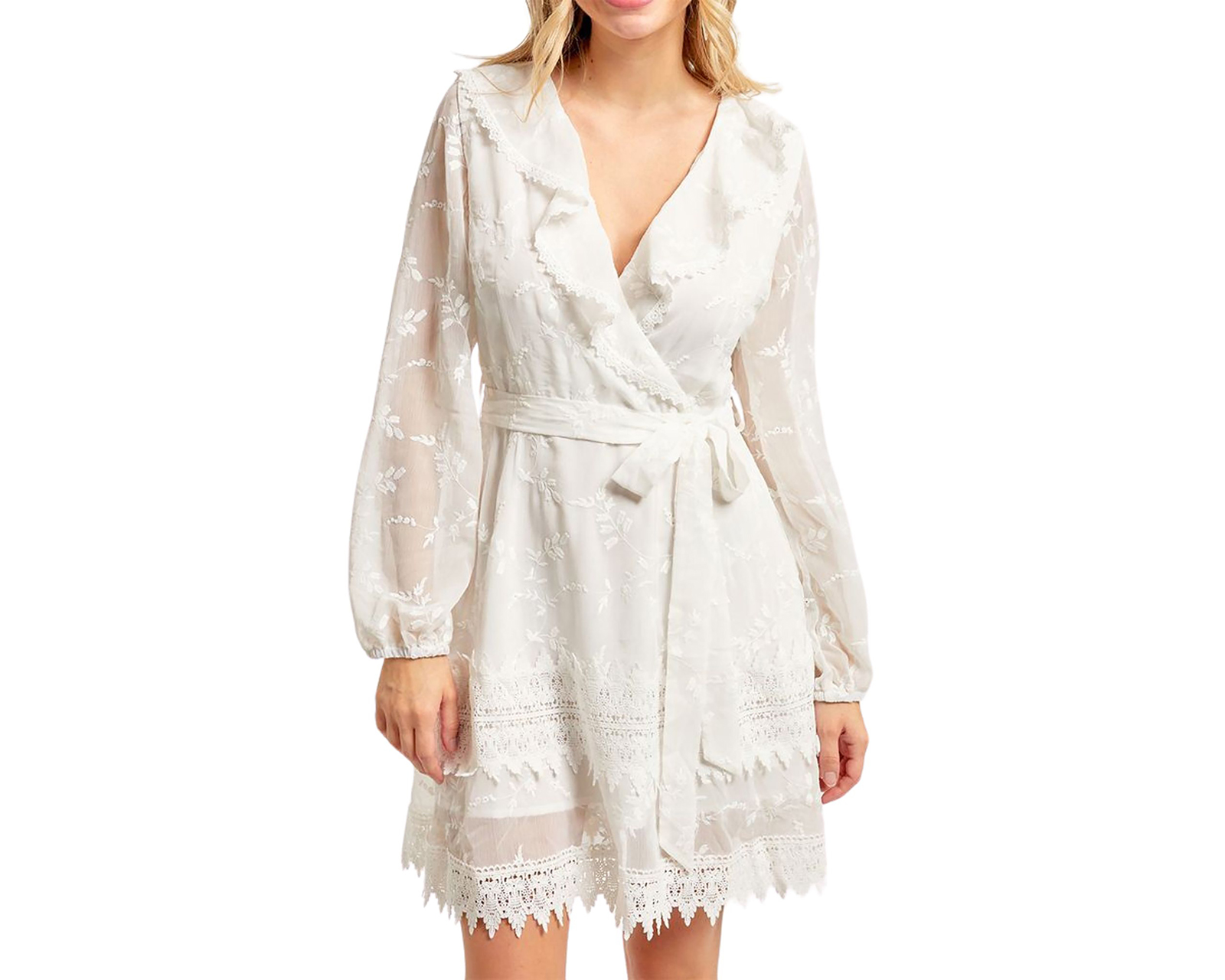 Foto 3 | Foto 3 | Vestido Casual Minuet Corto Manga Larga para Mujer