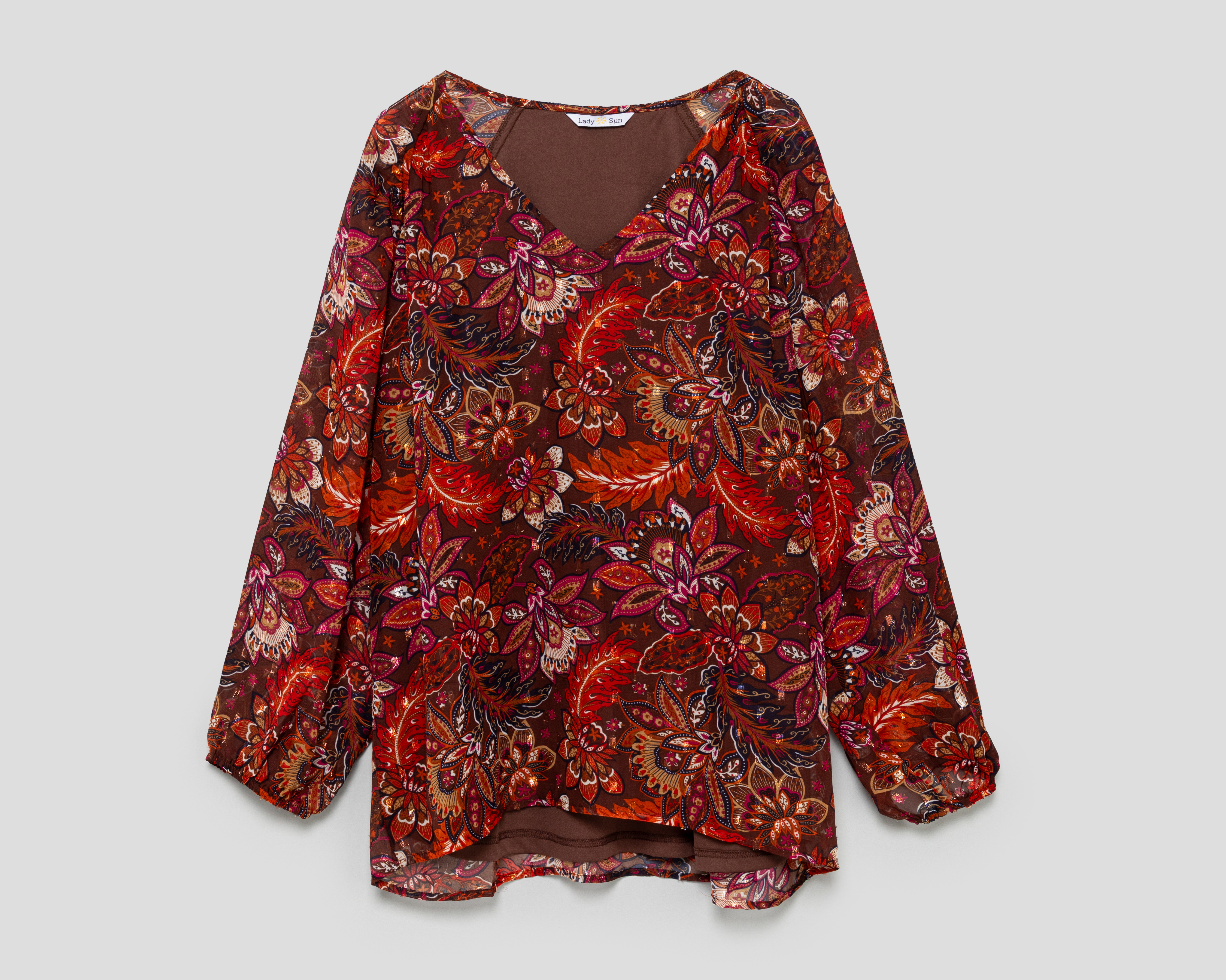 Foto 2 pulgar | Foto 1 | Blusa de Cuello V Lady Sun para Mujer