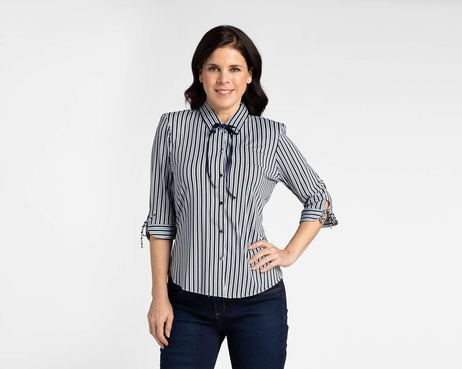 Foto 1 | Foto 1 | Blusa Paloma Estampado a Rayas con Botones