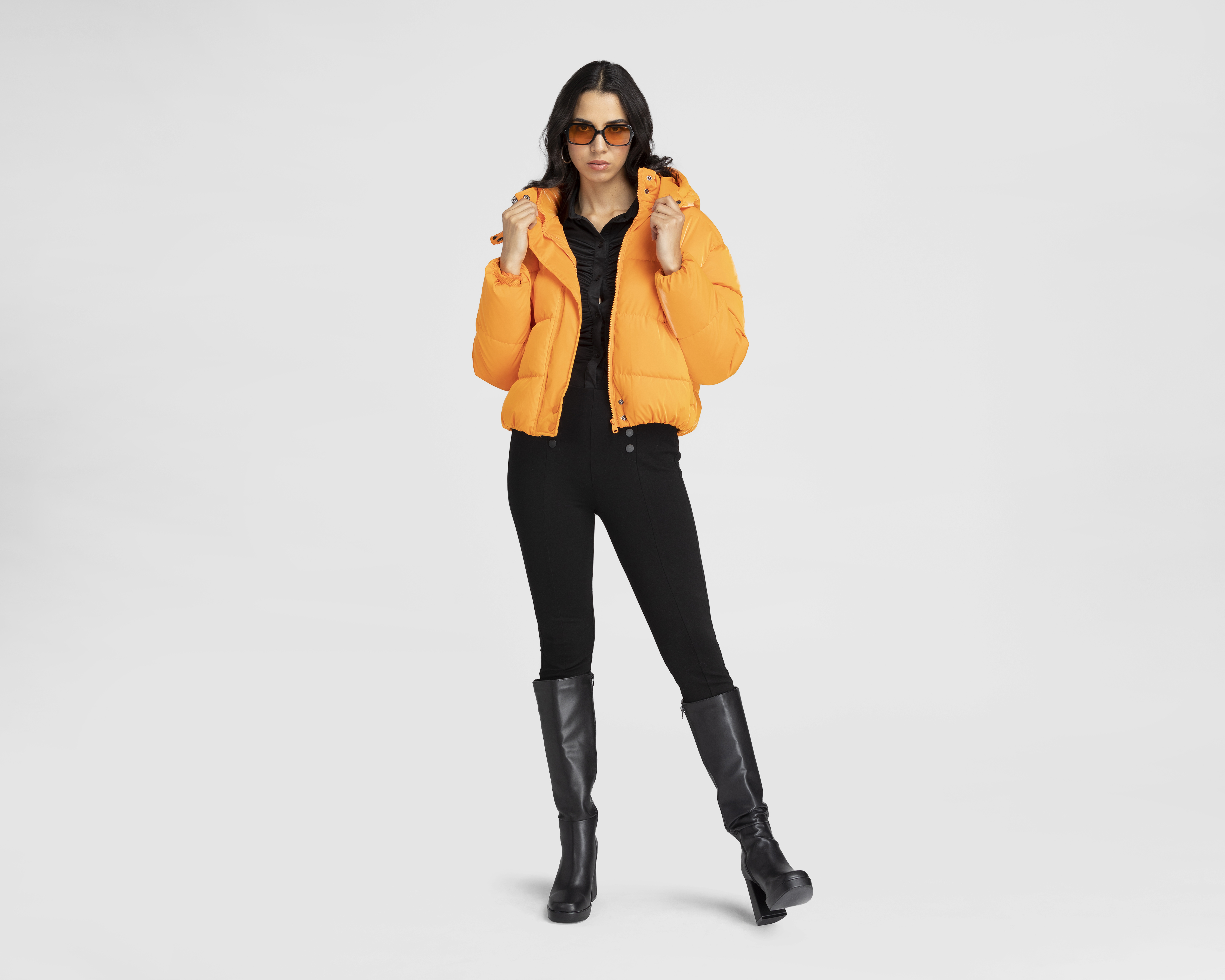 Foto 2 | Foto 2 | Chamarra Ann Miller Anaranjada con Gorro