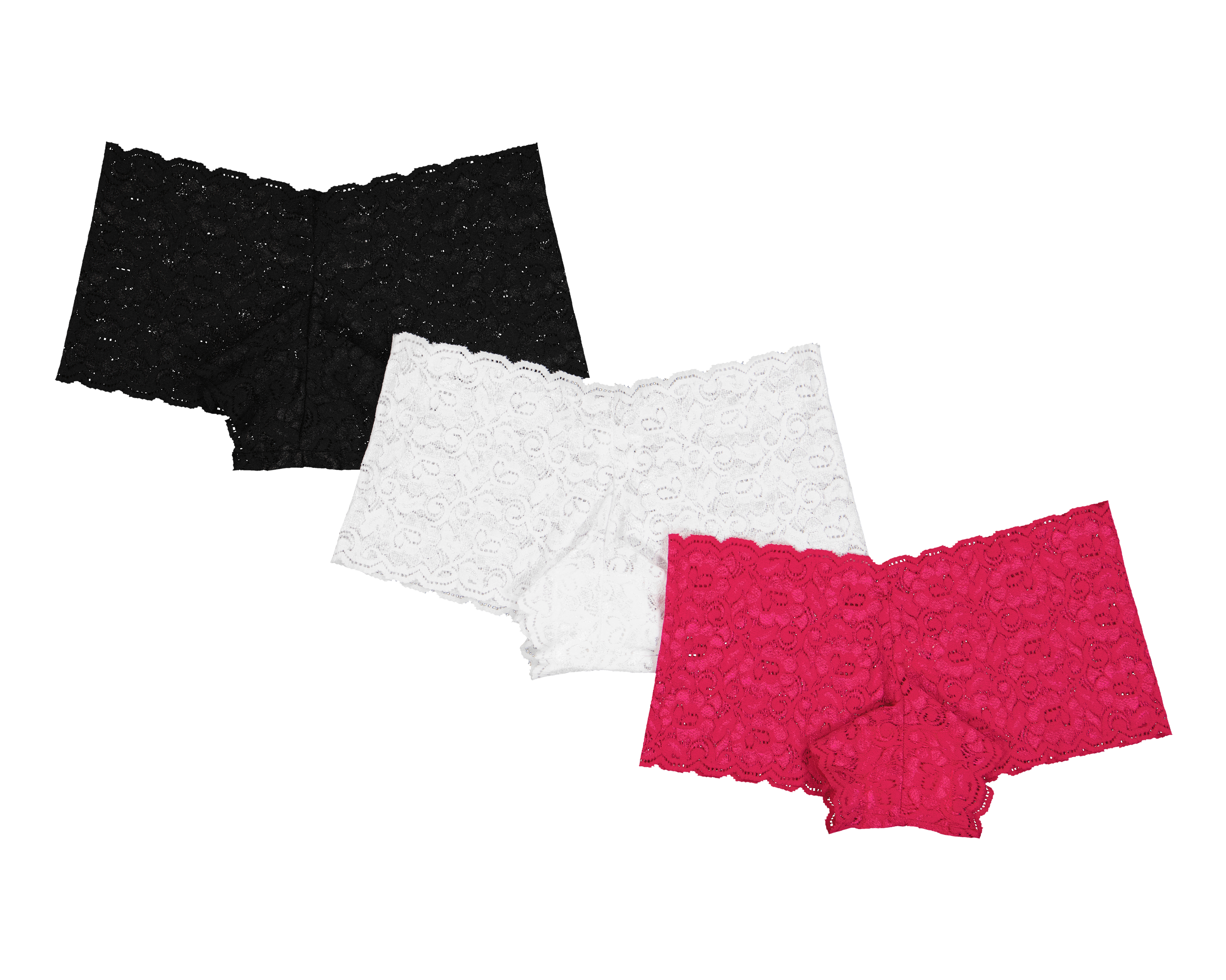 Bóxer con Encaje Eva Tu Estilo Íntimo para Mujer 3 Piezas