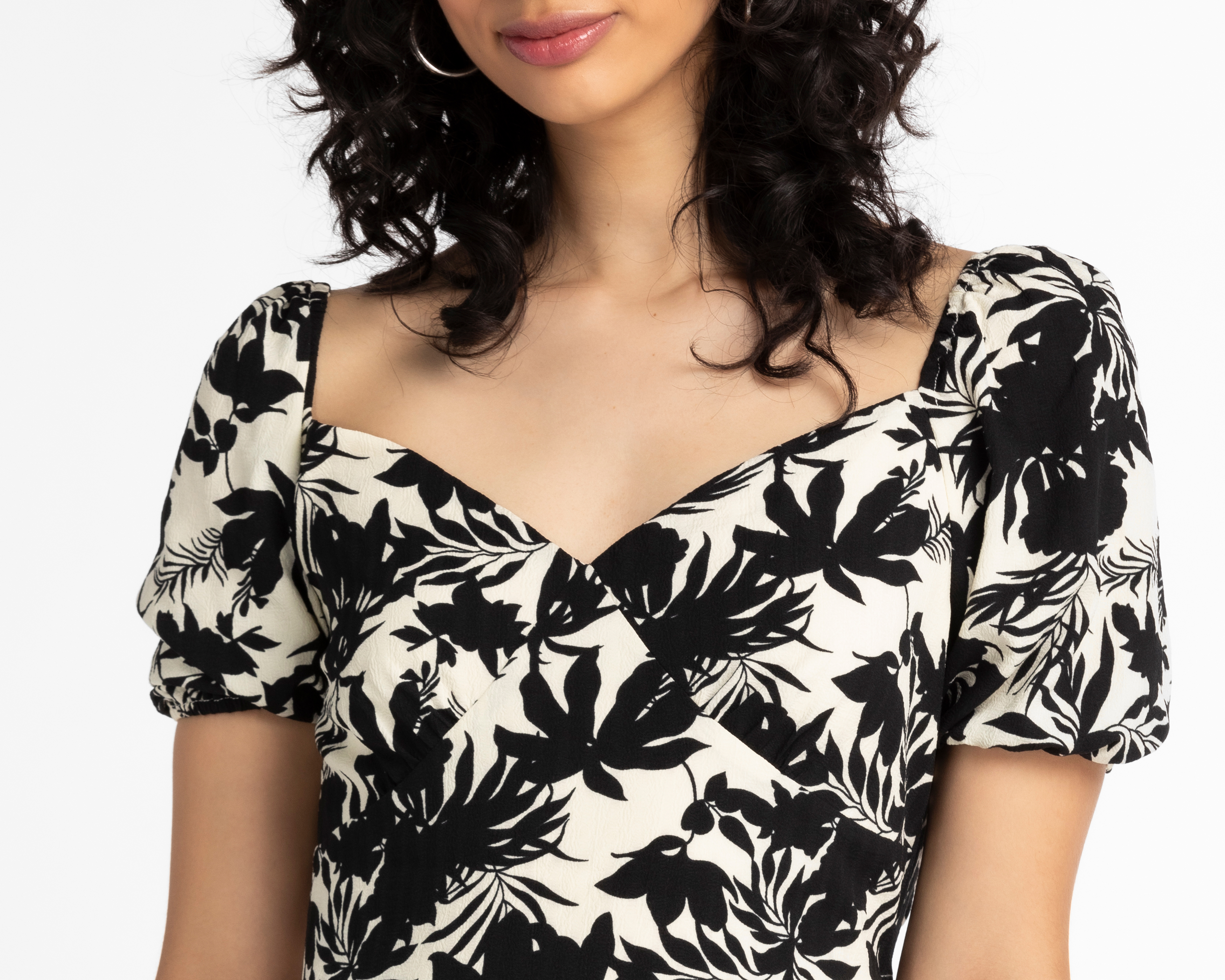 Foto 5 | Foto 5 | Vestido 18 Forever Casual Mangas Abullonadas Escote en Espalda