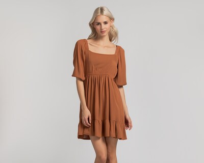 Foto 1 | Foto 1 | Vestido Refill Casual Café Manga 3/4