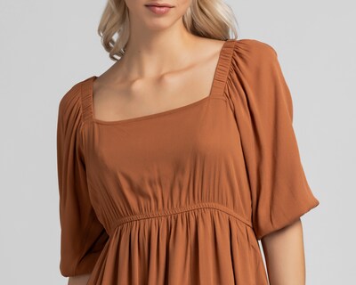 Foto 4 | Foto 4 | Vestido Refill Casual Café Manga 3/4