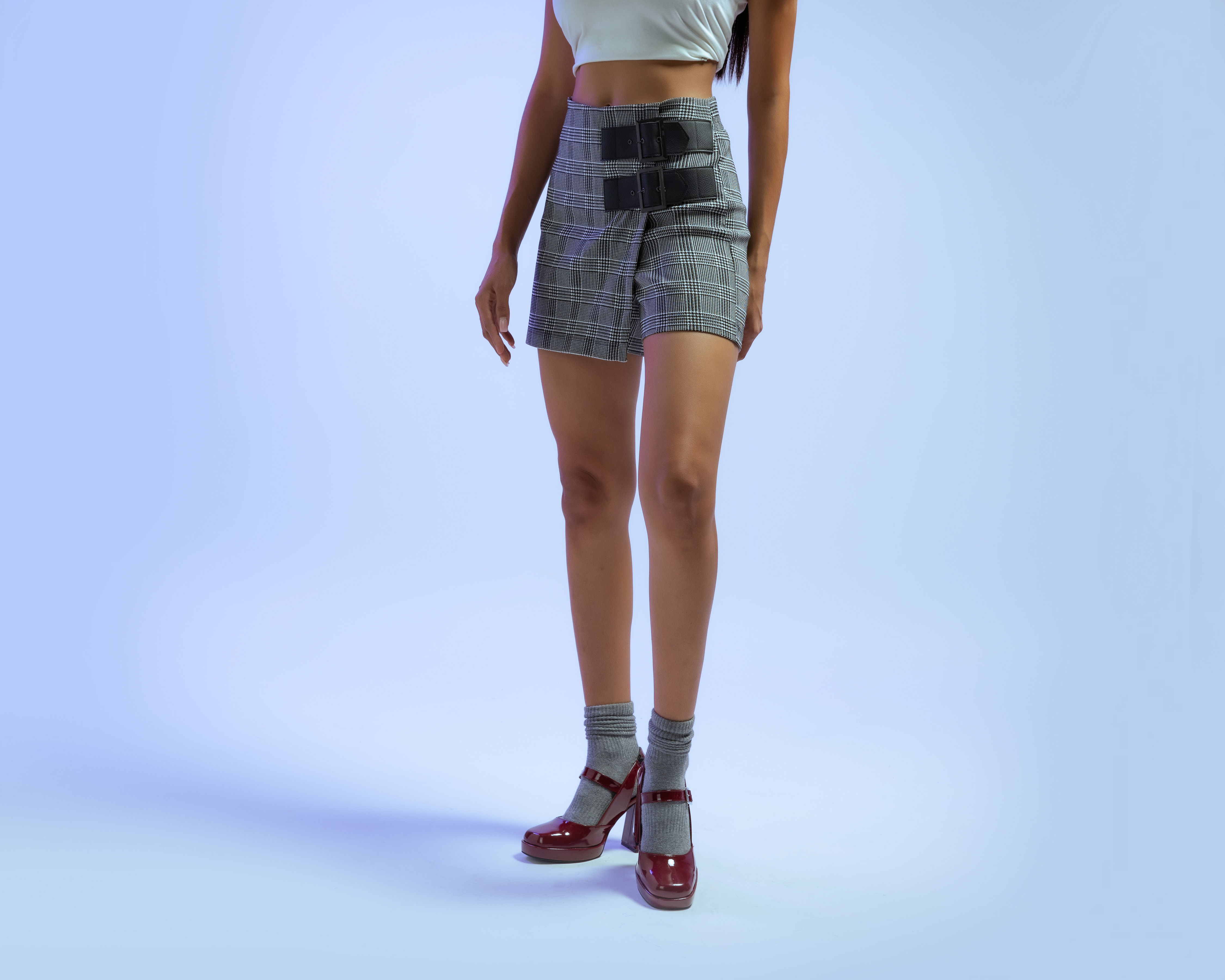 Foto 2 | Foto 2 | Short Falda Strona a Cuadros para Mujer