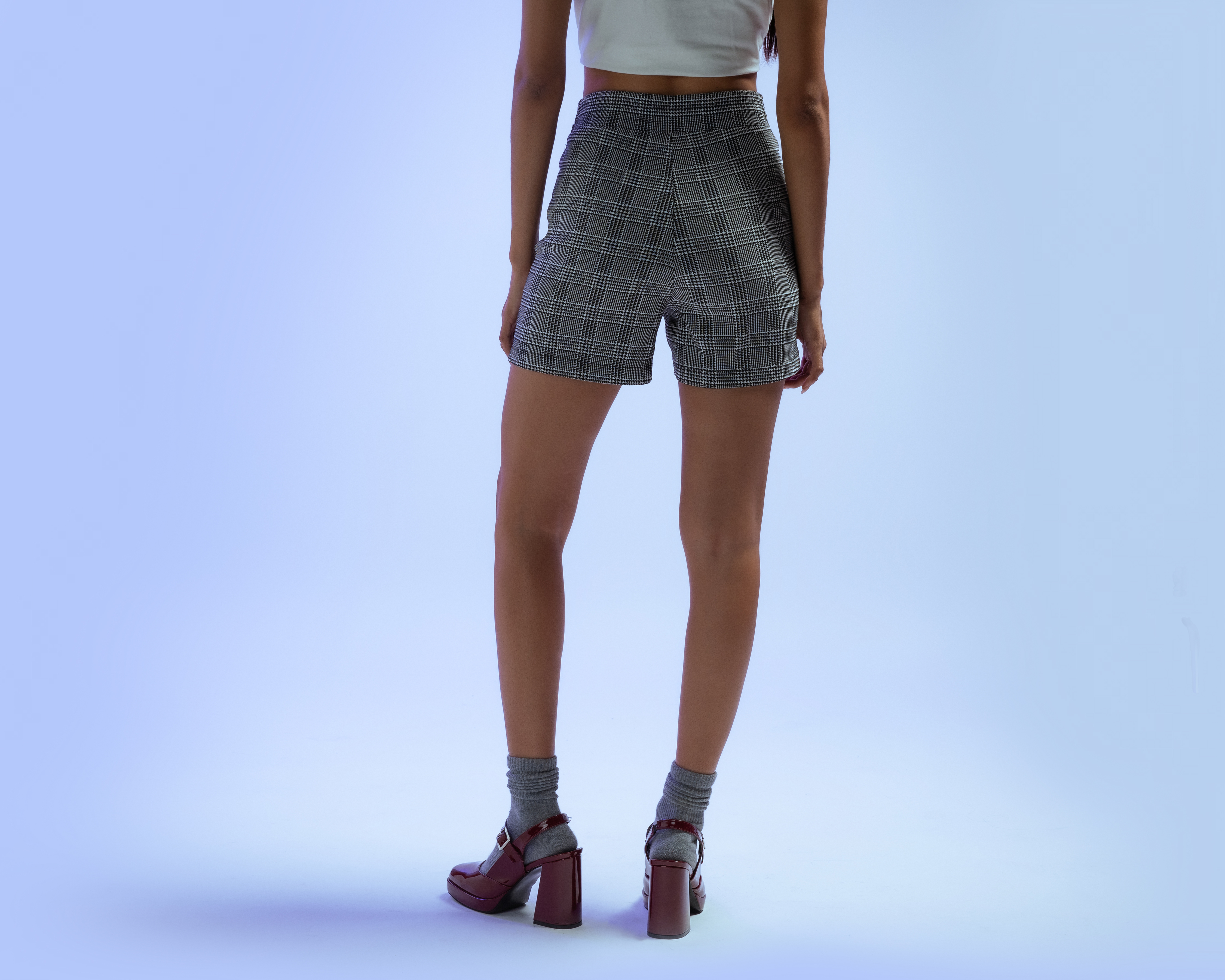 Foto 3 | Foto 3 | Short Falda Strona a Cuadros para Mujer