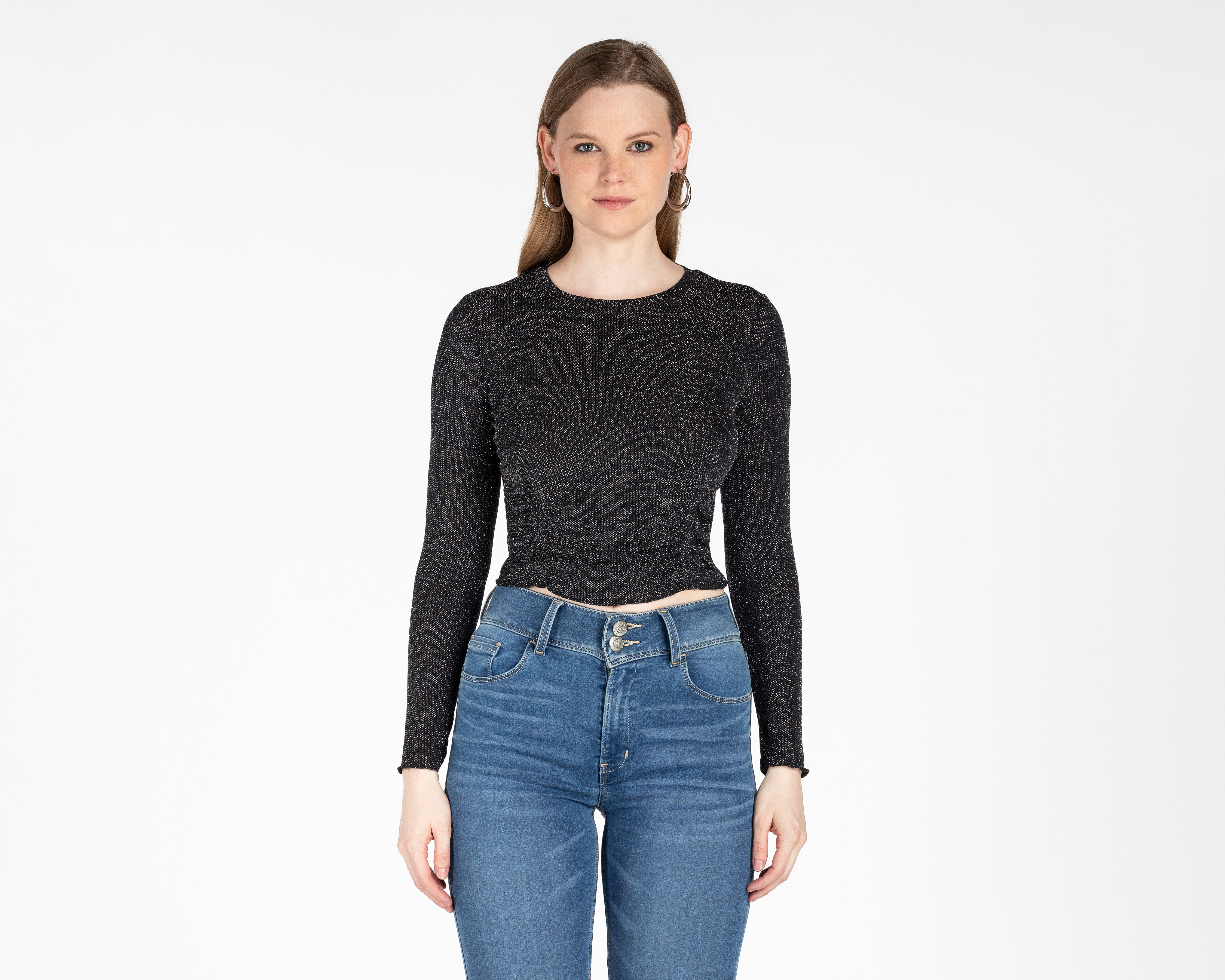 Blusa Jennifer Lopez con Hilo Metálico para Mujer