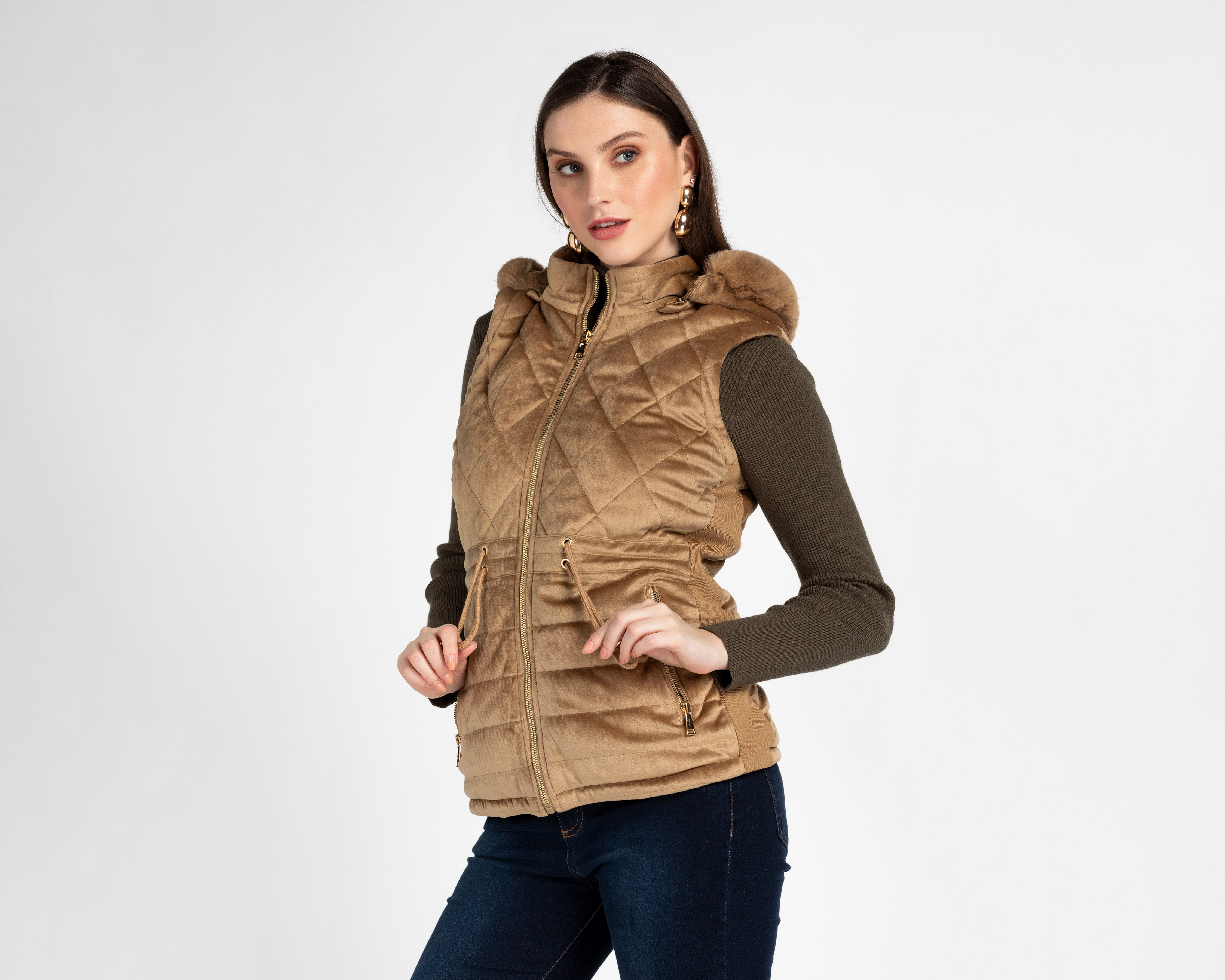 Chaleco con Capucha Refill para Mujer