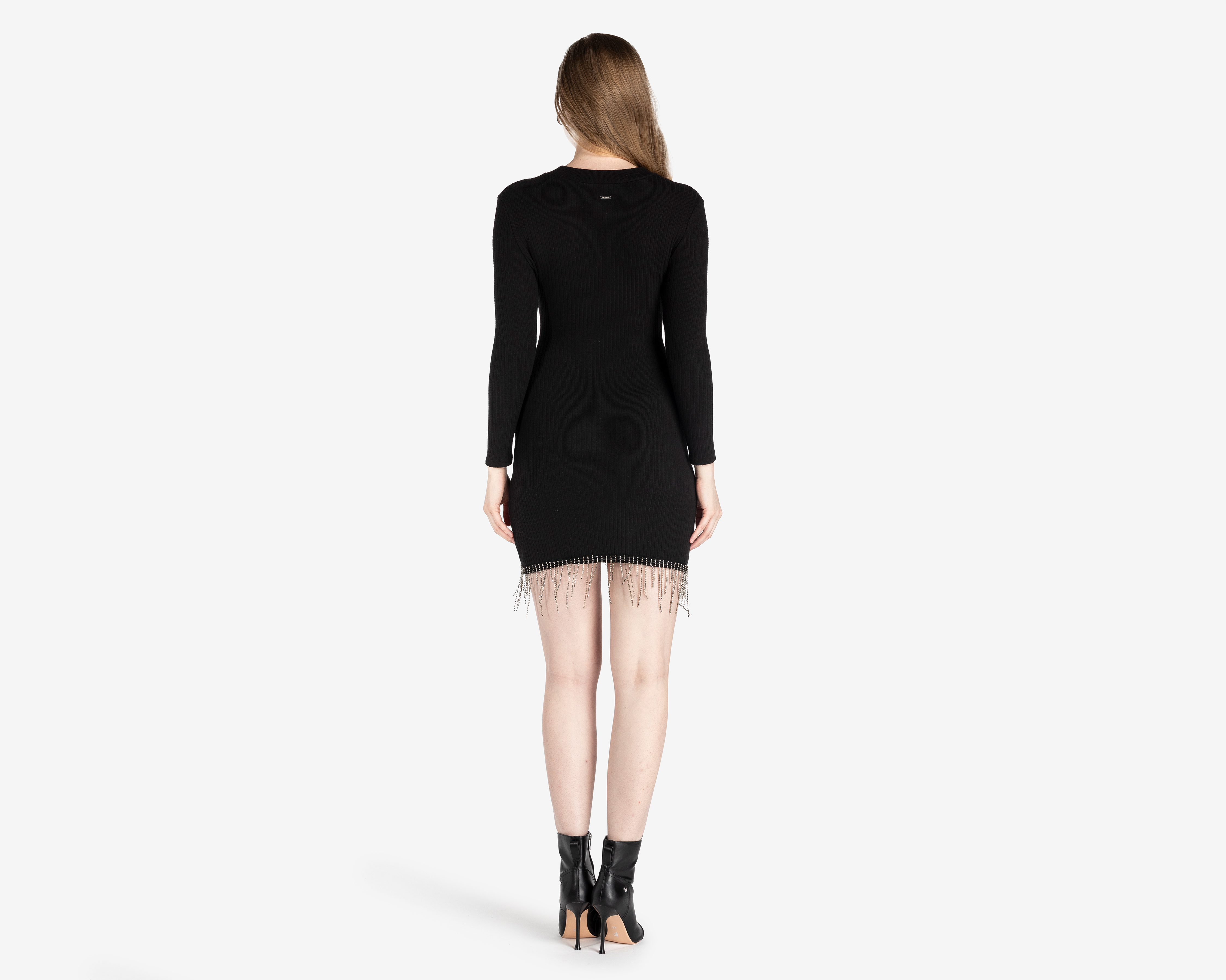 Foto 4 pulgar | Foto 3 | Vestido de Fiesta Bebe Negro con Flecos de Pedrería