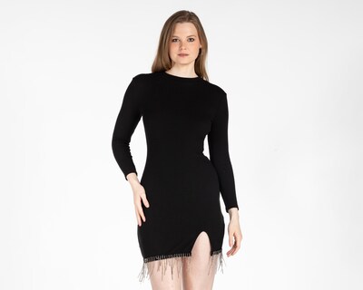 Foto 4 | Foto 4 | Vestido de Fiesta Bebe Negro con Flecos de Pedrería