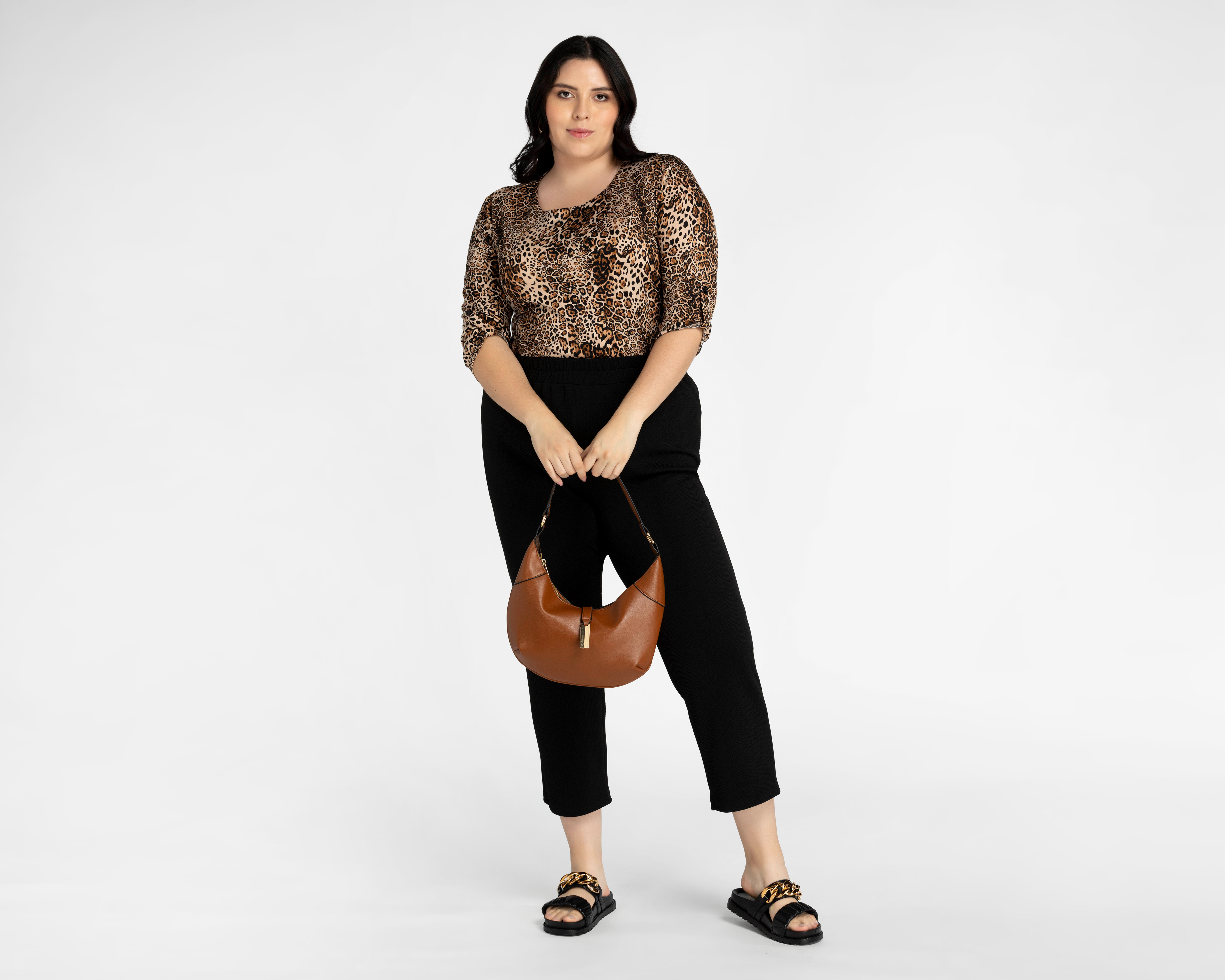 Foto 2 pulgar | Foto 1 | Blusa con Pantalón Lady Sun con Animal Print