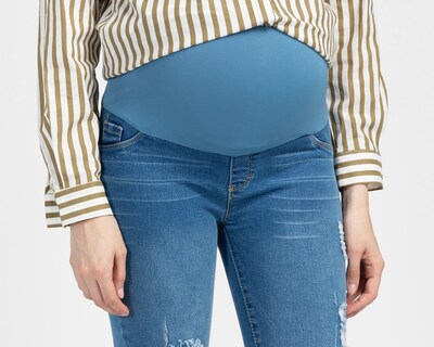 Foto 4 | Foto 4 | Pantalón de Maternidad Azul Mamá Bella