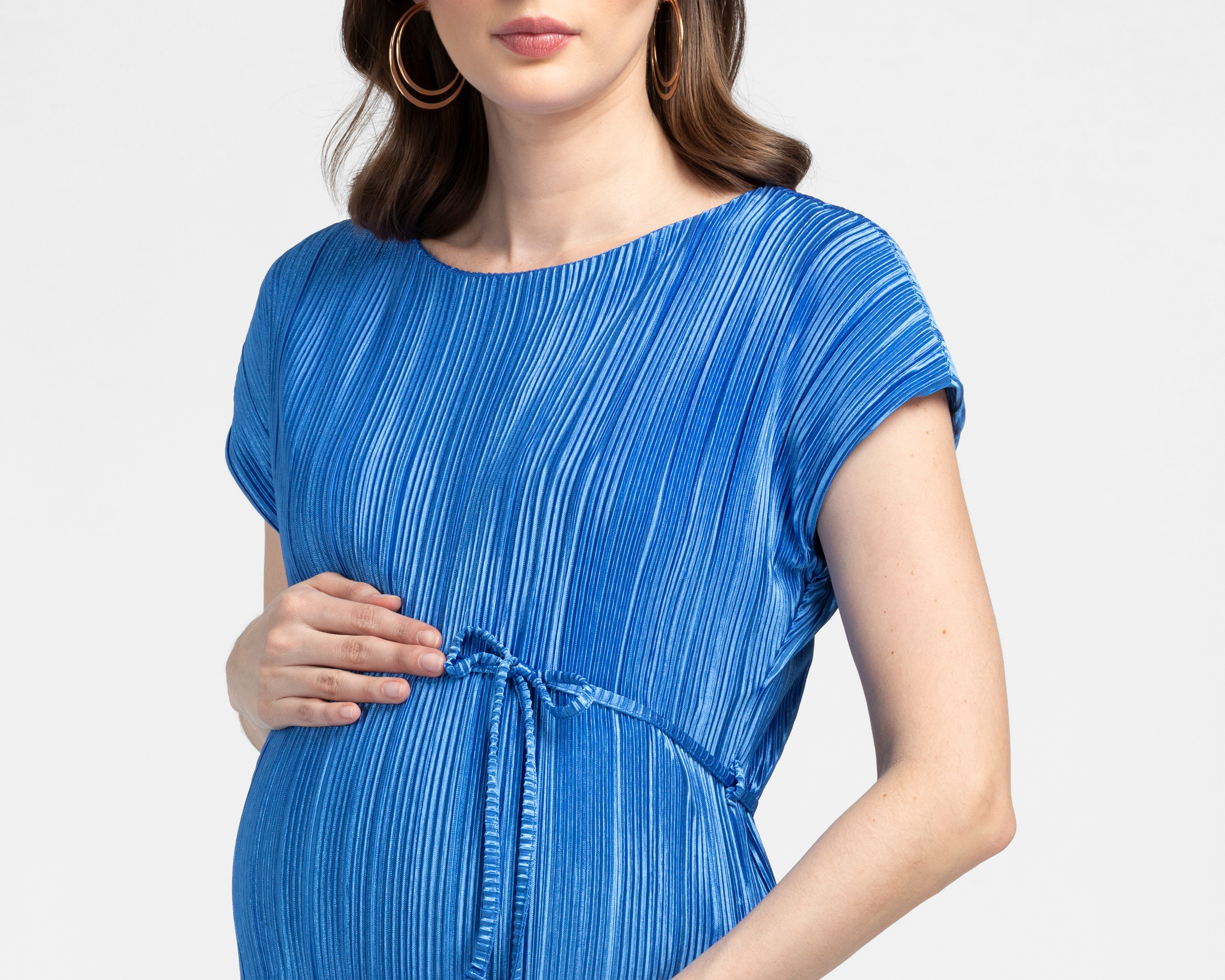 Foto 5 pulgar | Foto 4 | Vestido de Maternidad Azul Mamá Bella