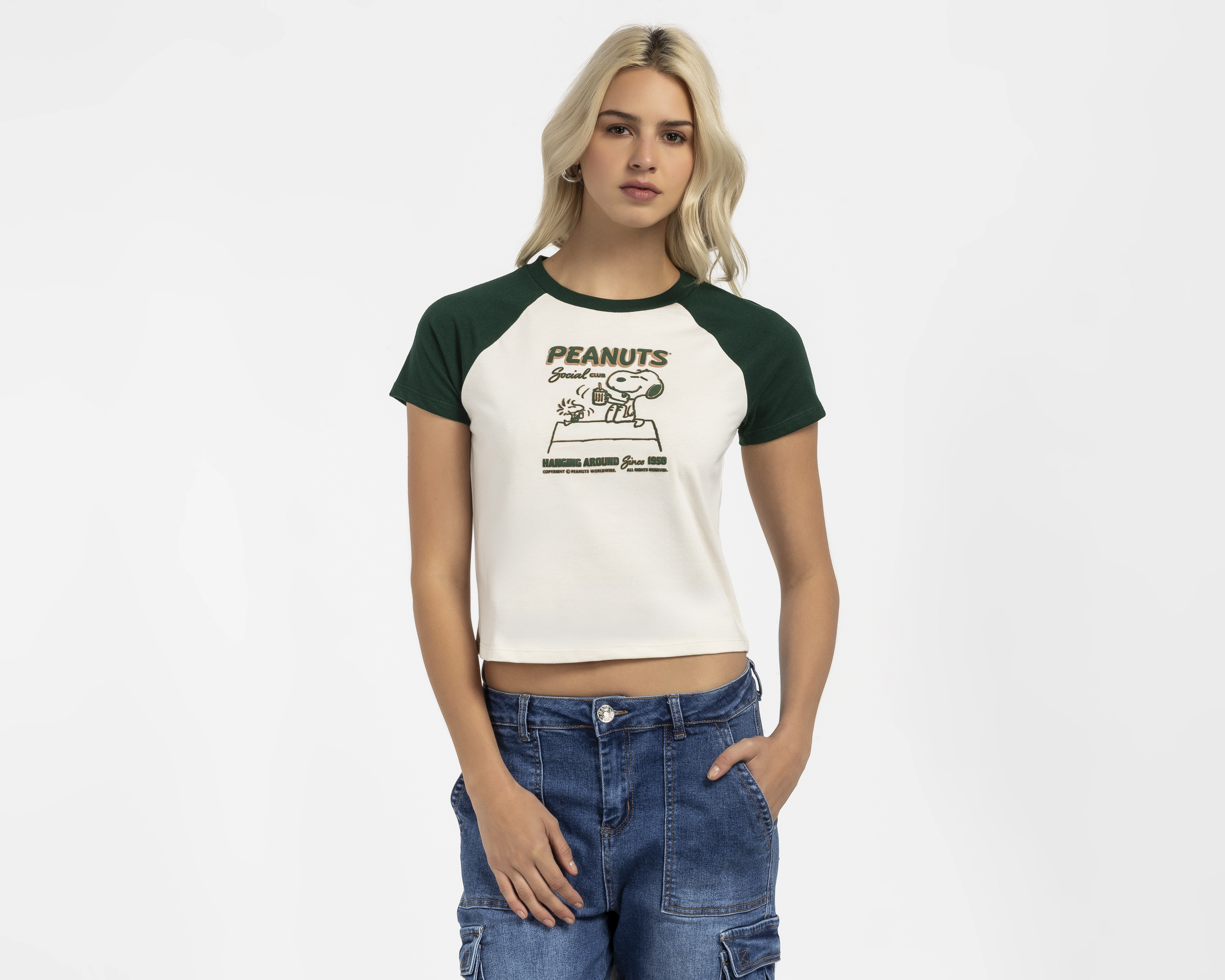 Foto 1 | Foto 1 | Playera Manga Corta Peanuts para Mujer