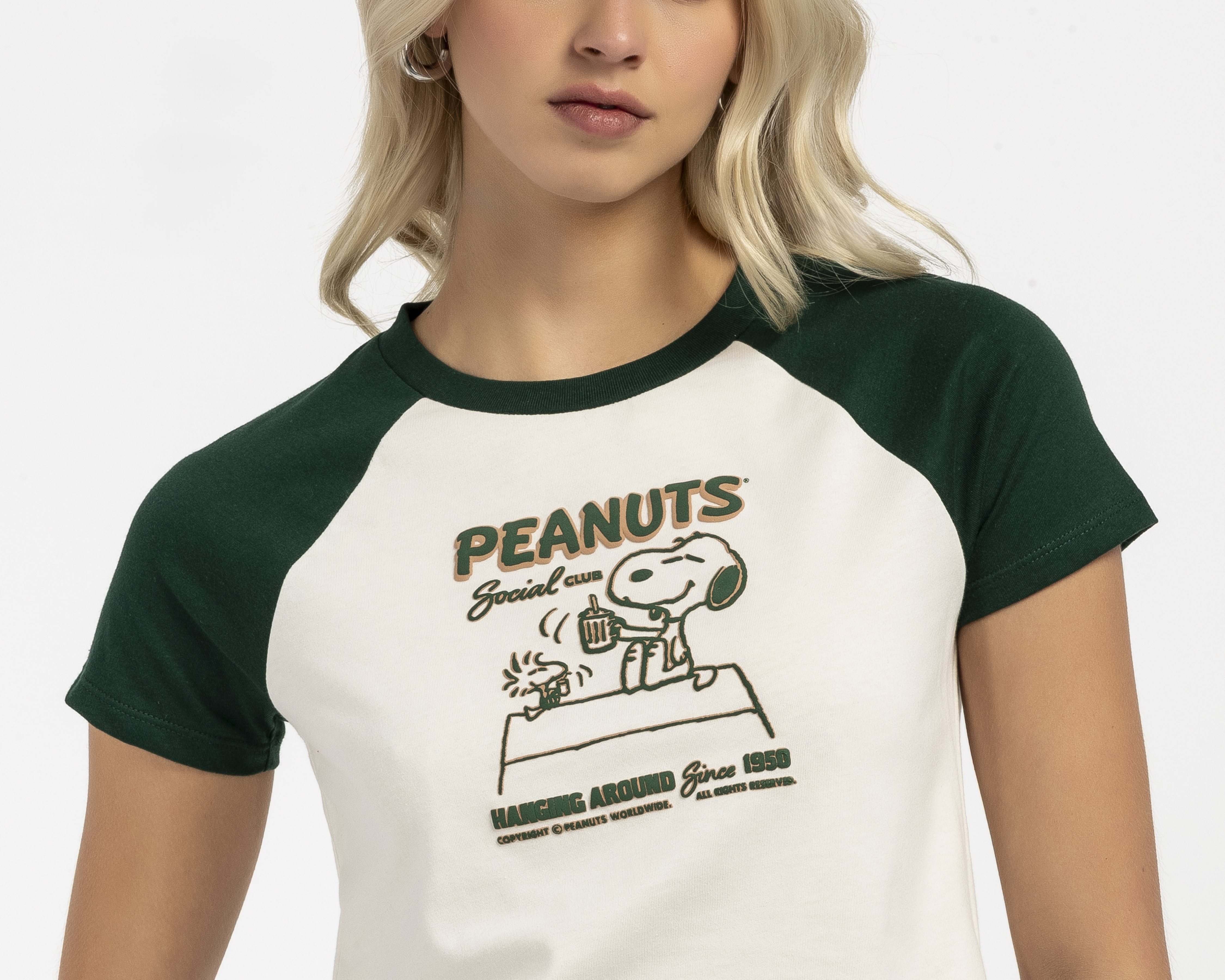 Foto 3 | Foto 3 | Playera Manga Corta Peanuts para Mujer