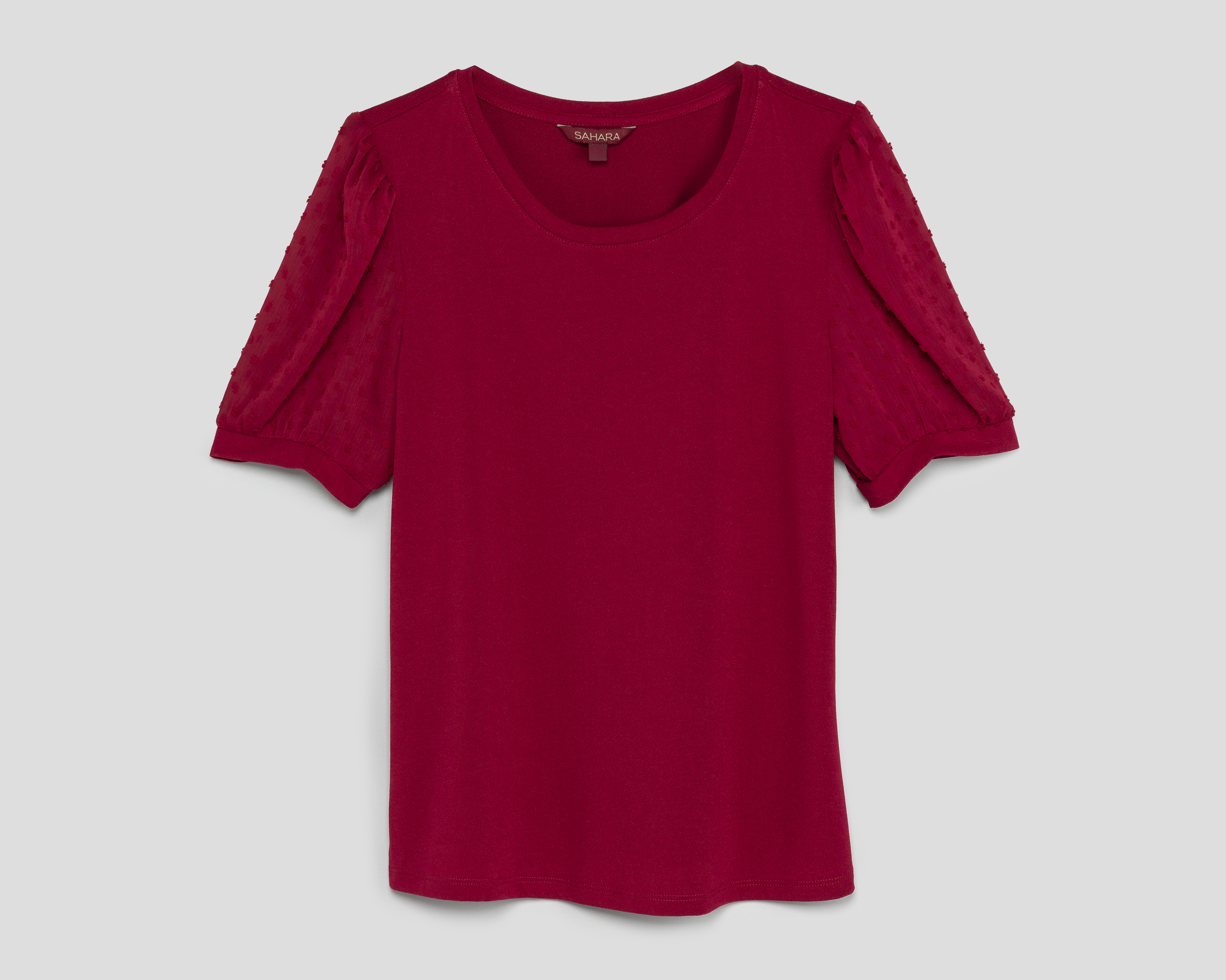 Foto 2 pulgar | Foto 1 | Blusa Manga Corta Sahara para Mujer