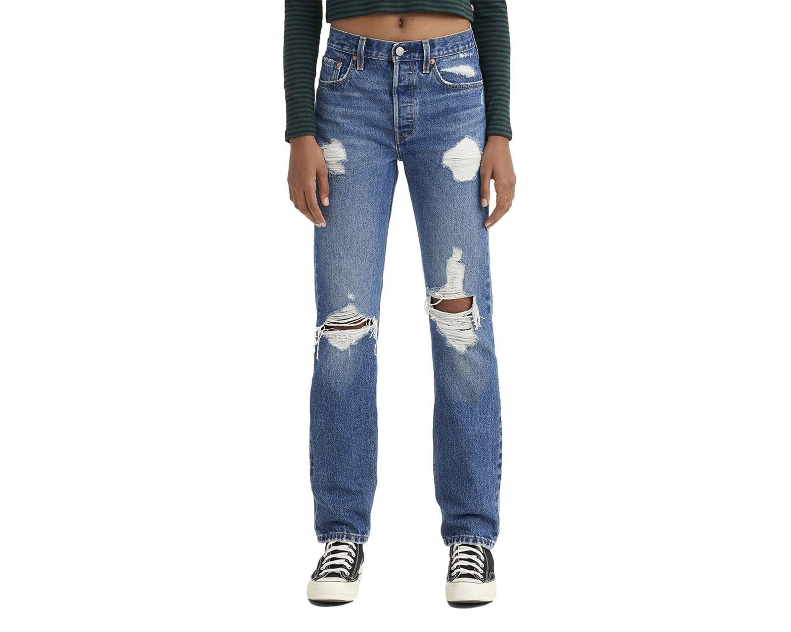 Foto 2 pulgar | Foto 1 | Jeans Straight Levi's 501 para Mujer