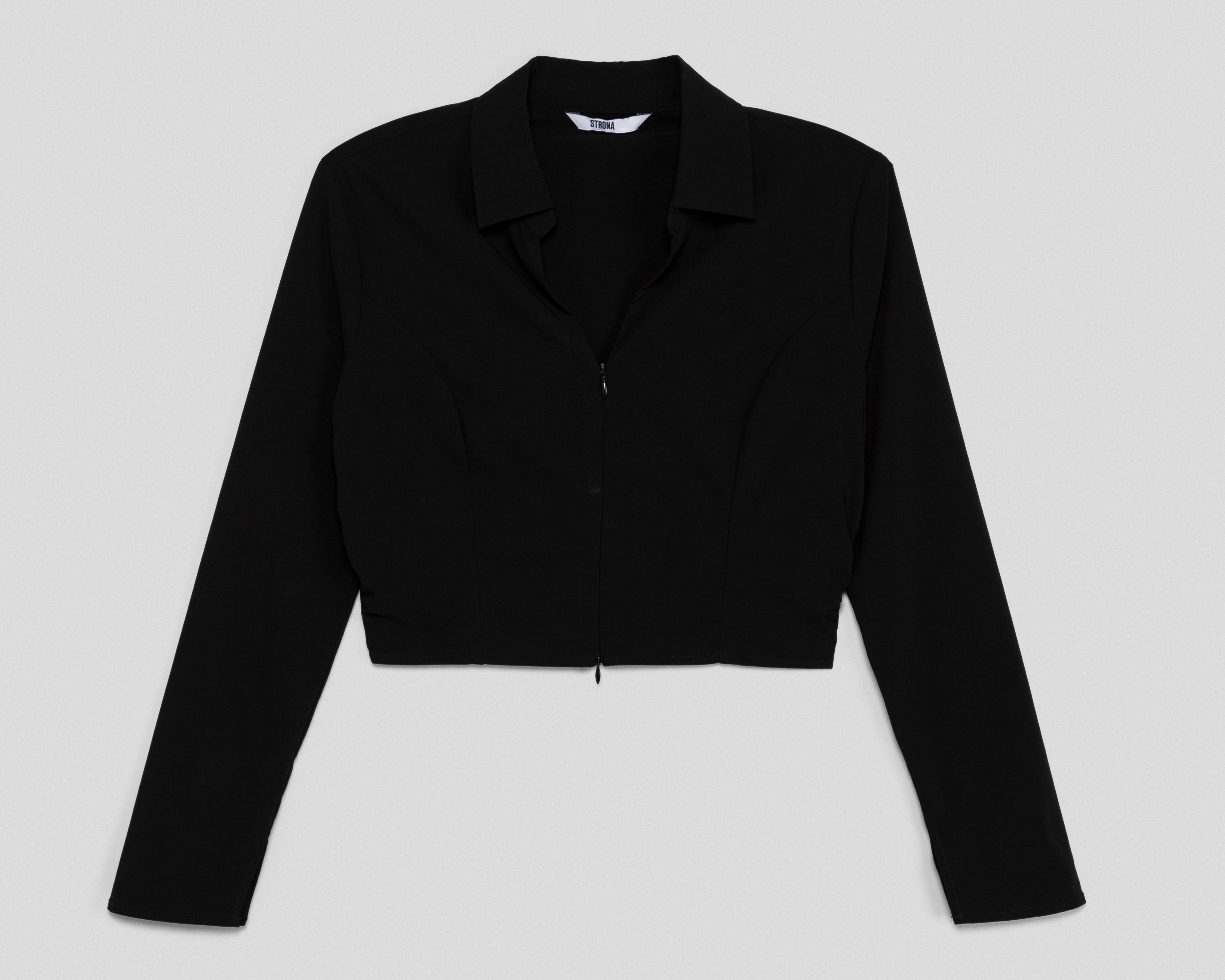 Foto 2 pulgar | Foto 1 | Camisa Negra Strona para Mujer