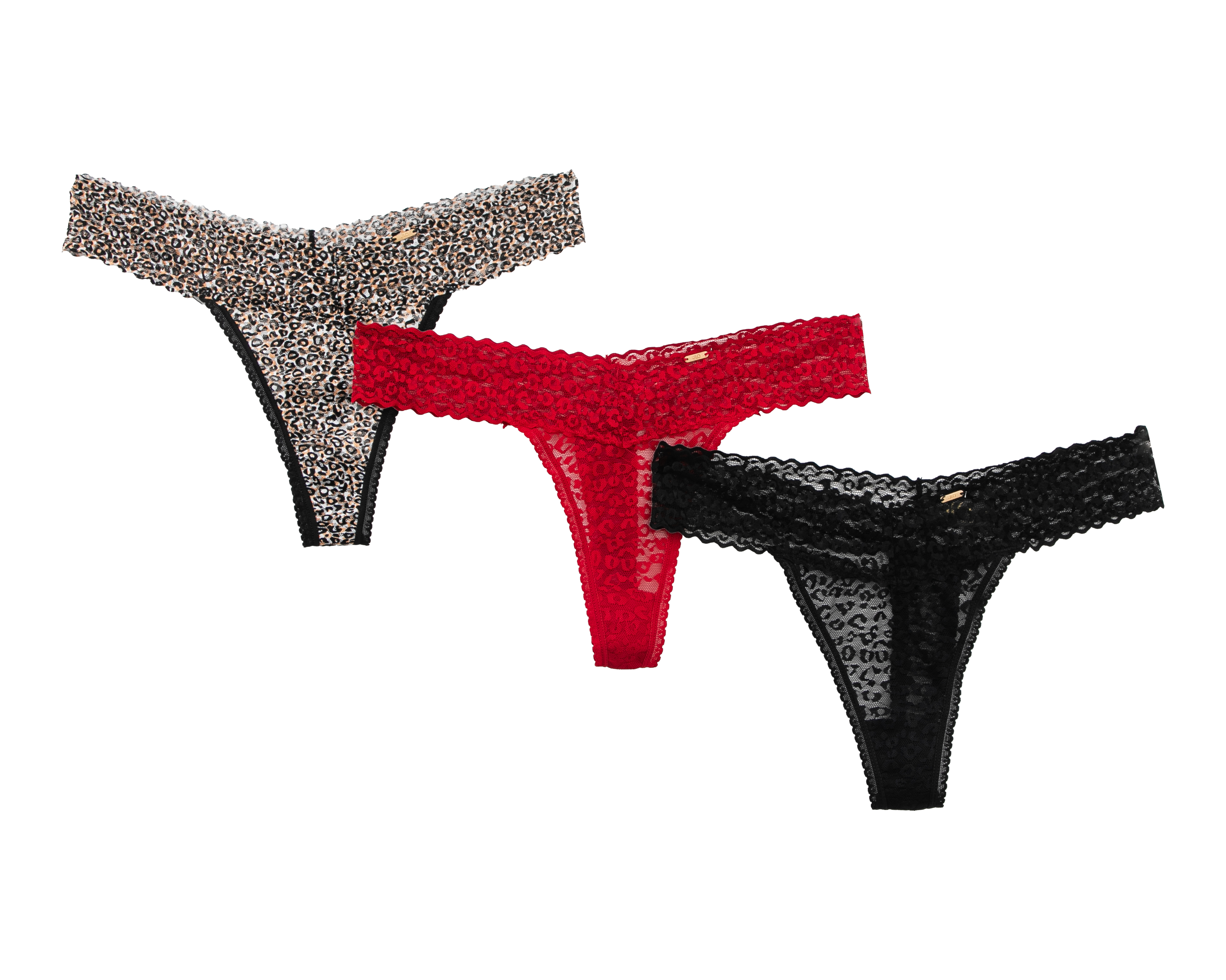 Foto 2 pulgar | Foto 1 | Tanga con Encaje Jennifer Lopez para Mujer 3 Piezas