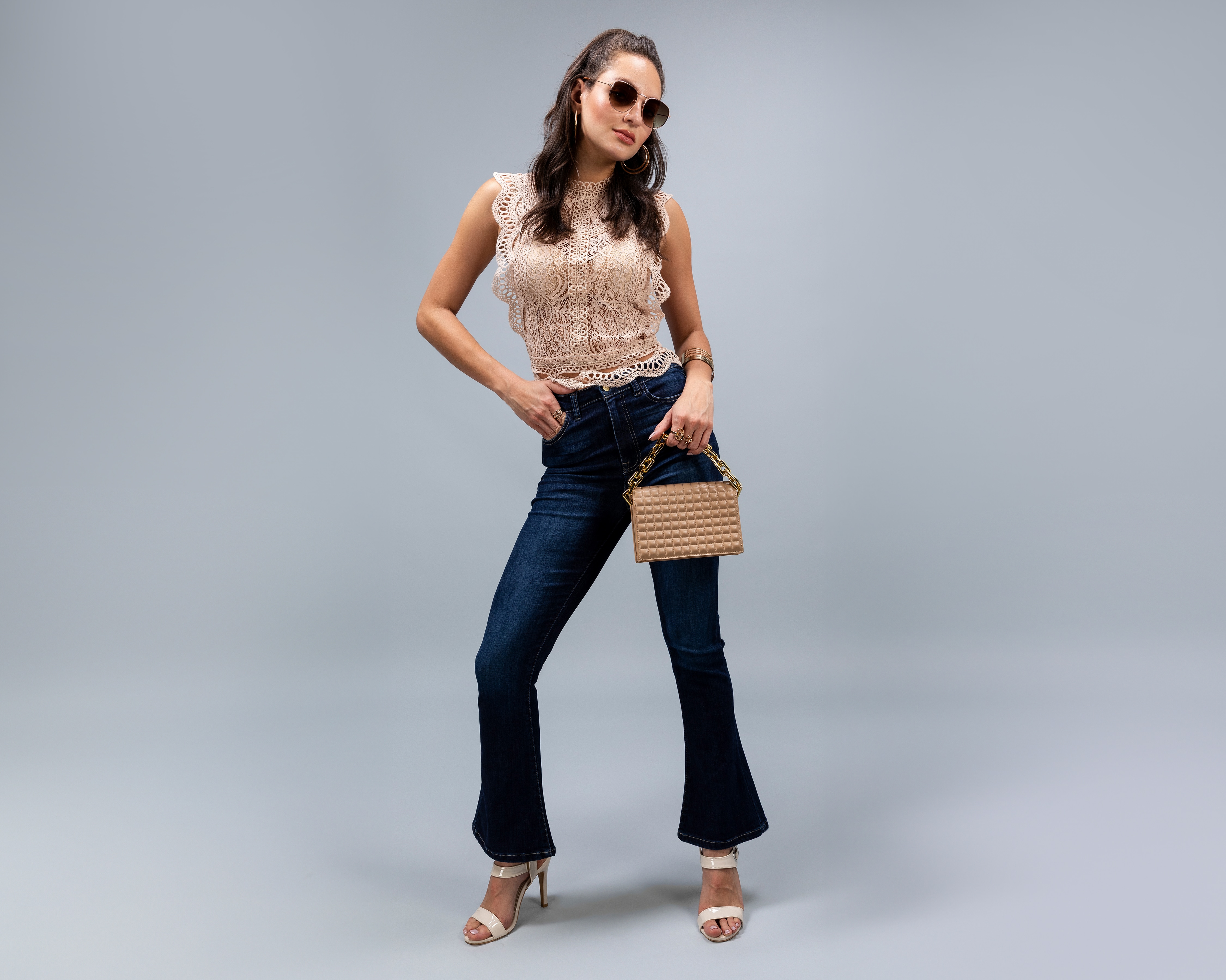 Blusa de Encaje Jennifer Lopez para Mujer