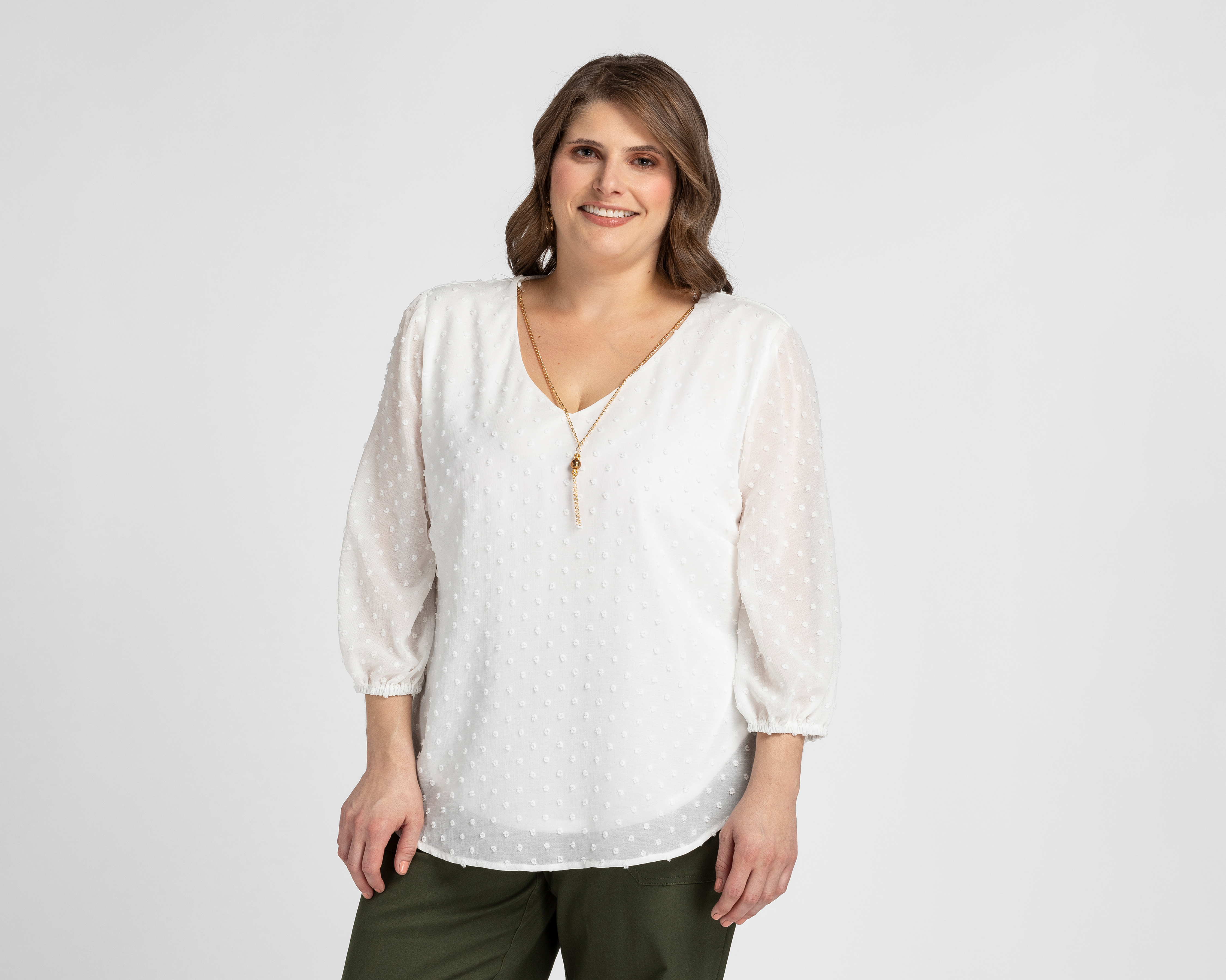 Blusa Lady Sun con Collar para Mujer