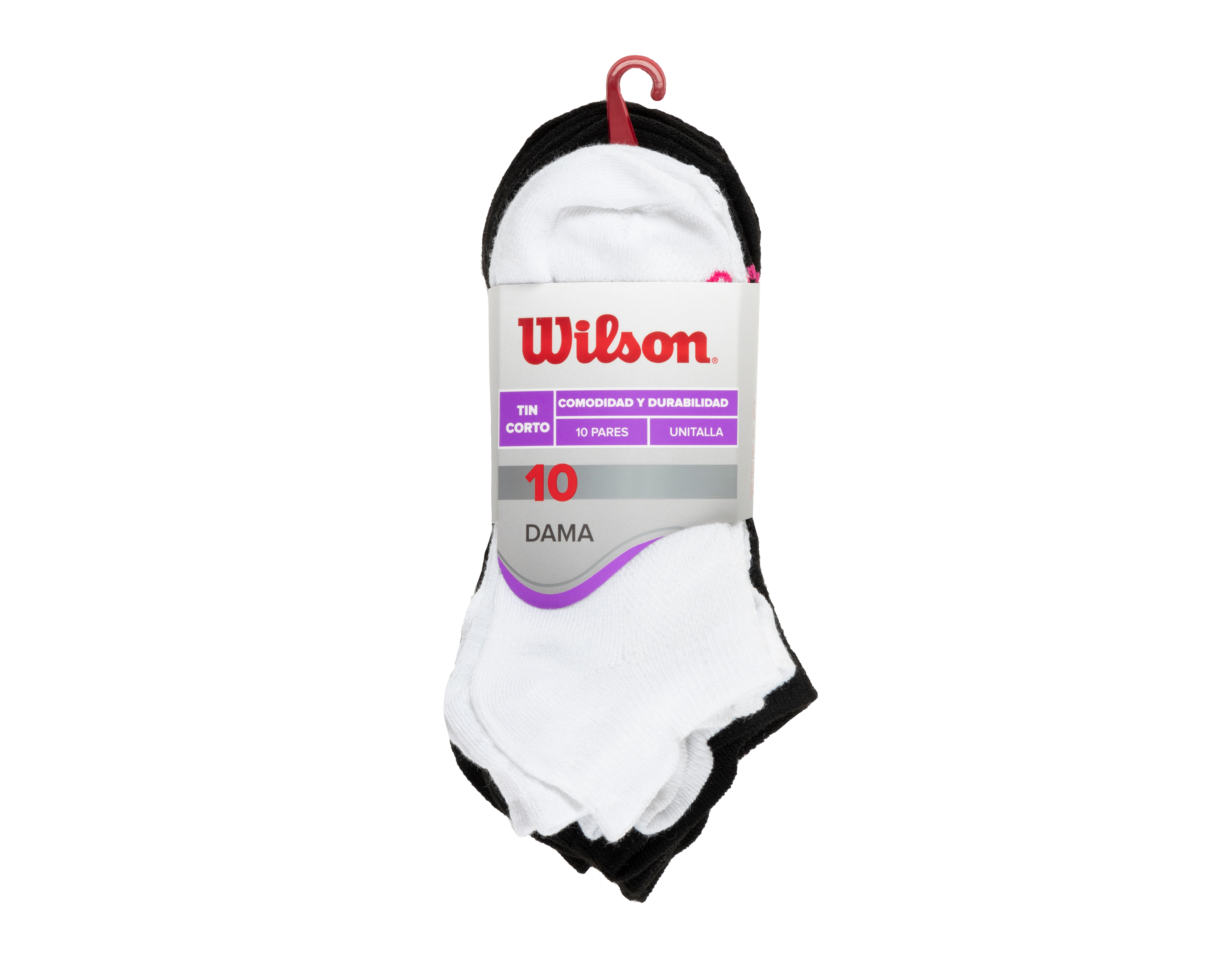Foto 4 pulgar | Foto 3 | Calcetas Deportivas Cortas Wilson para Mujer 10 Pares