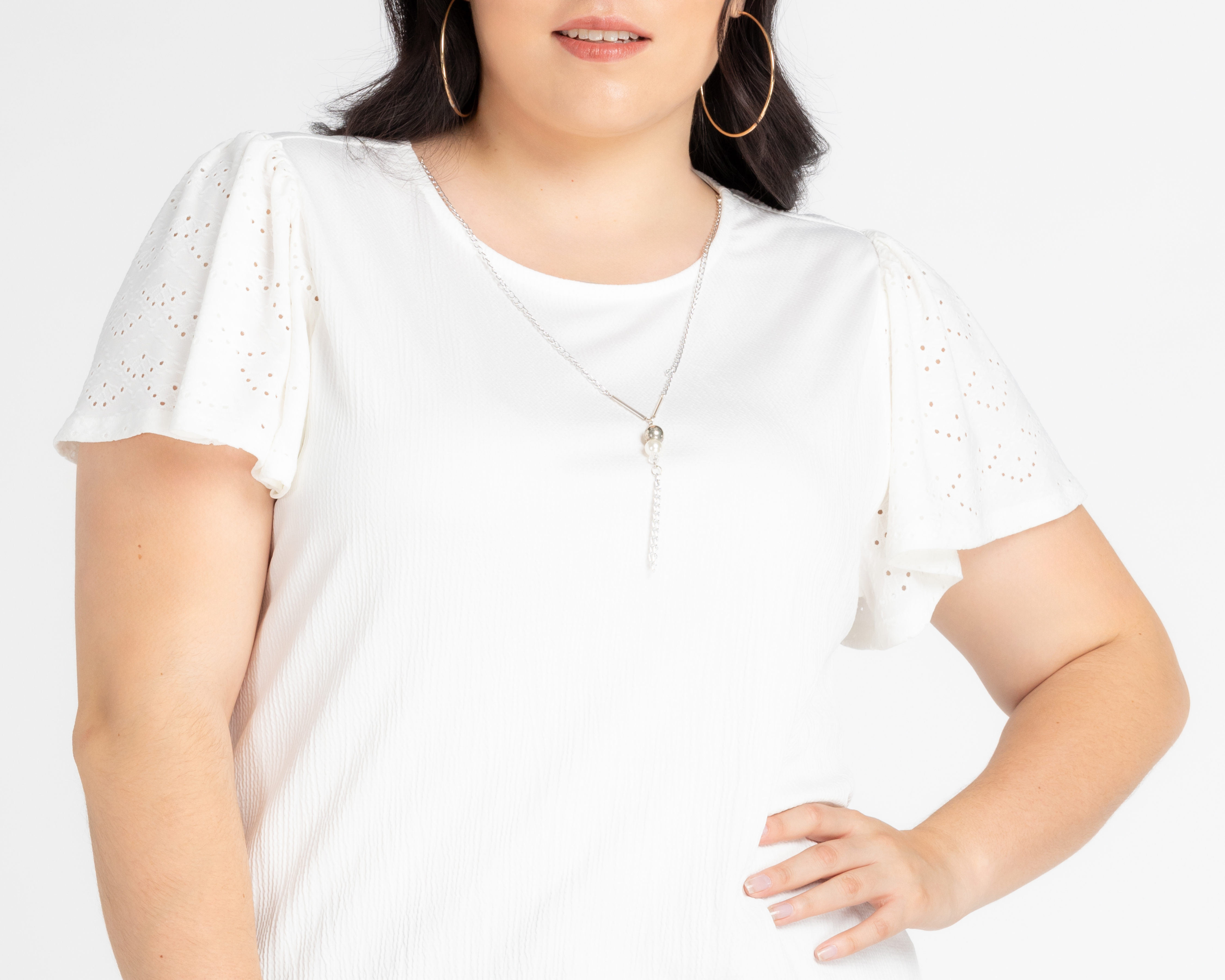 Foto 5 pulgar | Foto 4 | Blusa Lady Sun Manga 3/4 con Collar