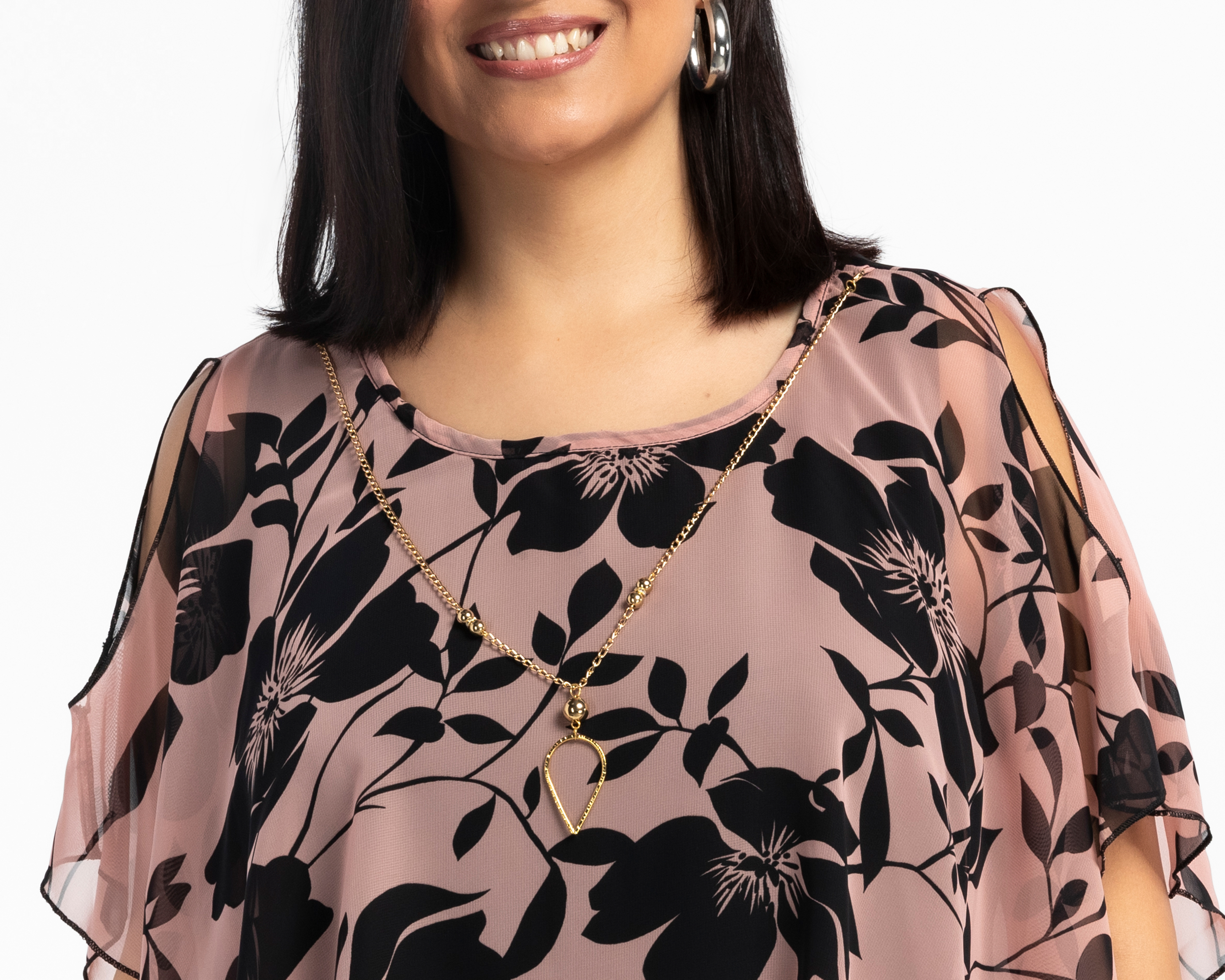 Foto 5 pulgar | Foto 4 | Blusa Lady Sun Estampada con Collar