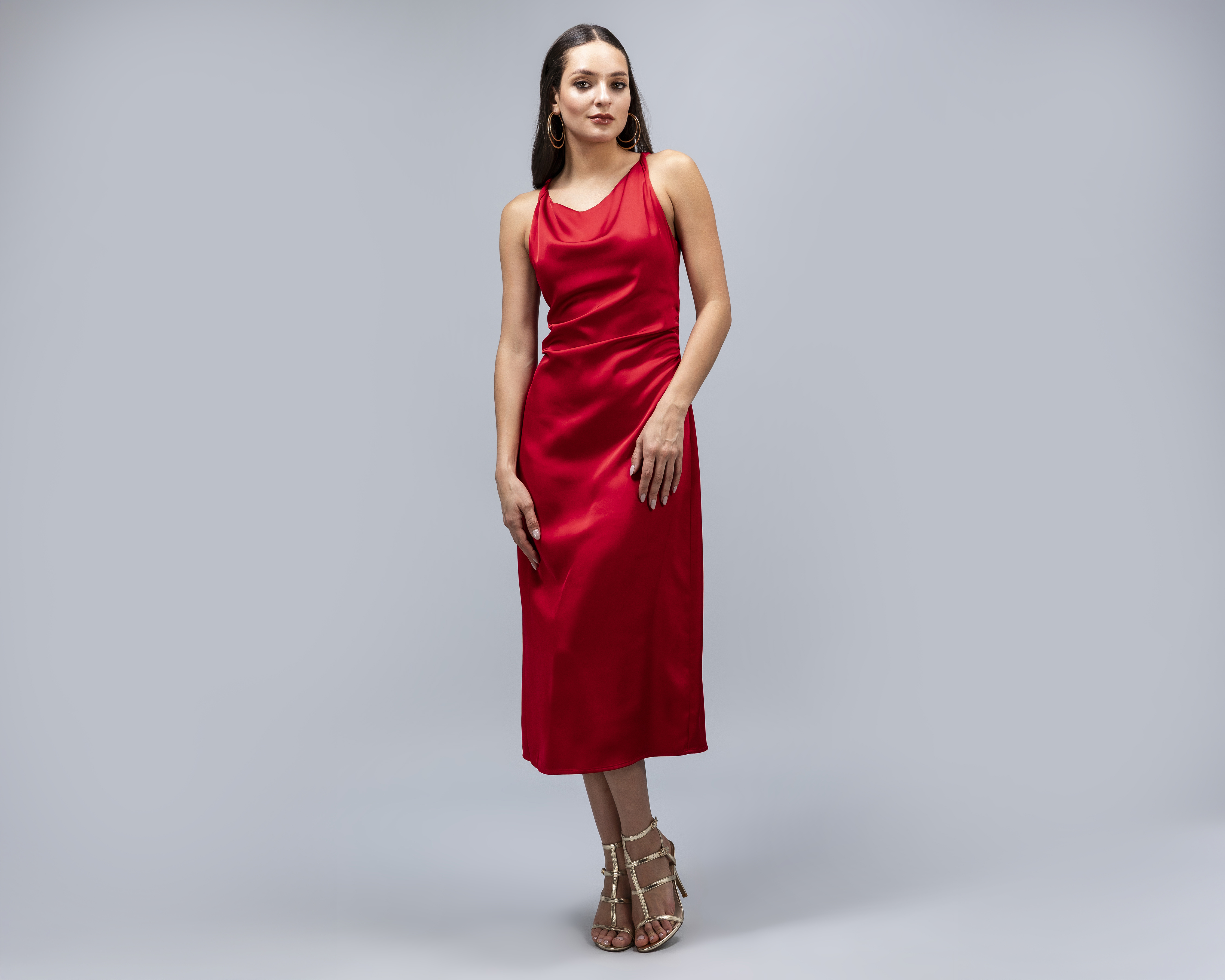 Foto 2 | Foto 2 | Vestido de Noche Jennifer Lopez Rojo Largo para Mujer